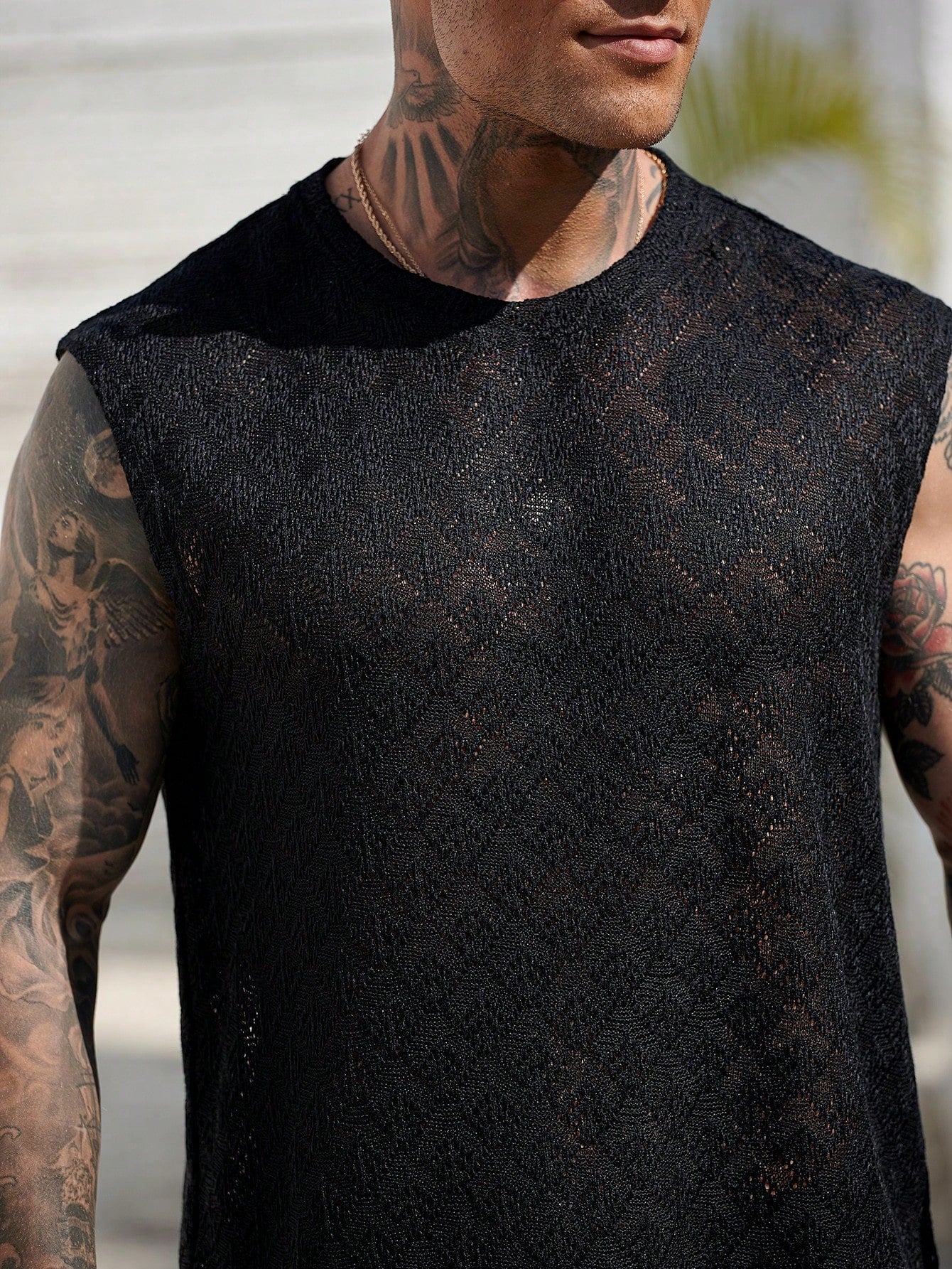 Conjunto Masculino Regata Malha Gola Redonda E Shorts Ajustável Conjunto Masculino Regata Malha Gola Redonda E Shorts