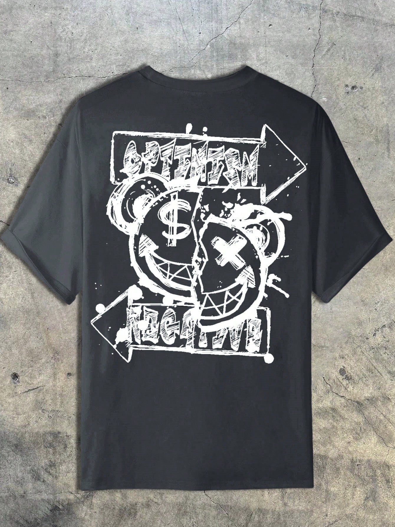 Camiseta Masculina Oversized Estampa Street Graffiti Camiseta Masculina Oversized Estampa Street Graffiti