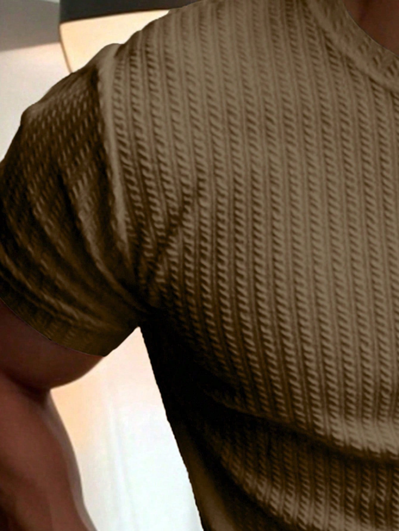 Camisa Masculina Slim Textura Elegante Caimento Perfeito Camisa Masculina Slim Textura Elegante Caimento Perfeito