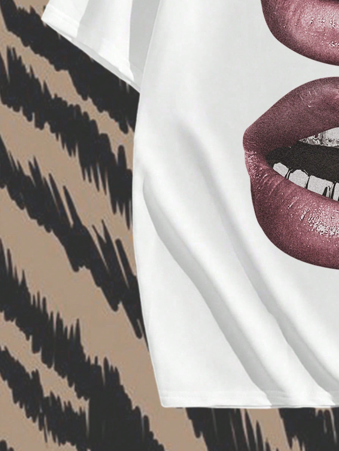 Camiseta Masculina Oversized Estampa De Boca Urbana Camiseta Masculina Oversized Estampa De Boca Urbana