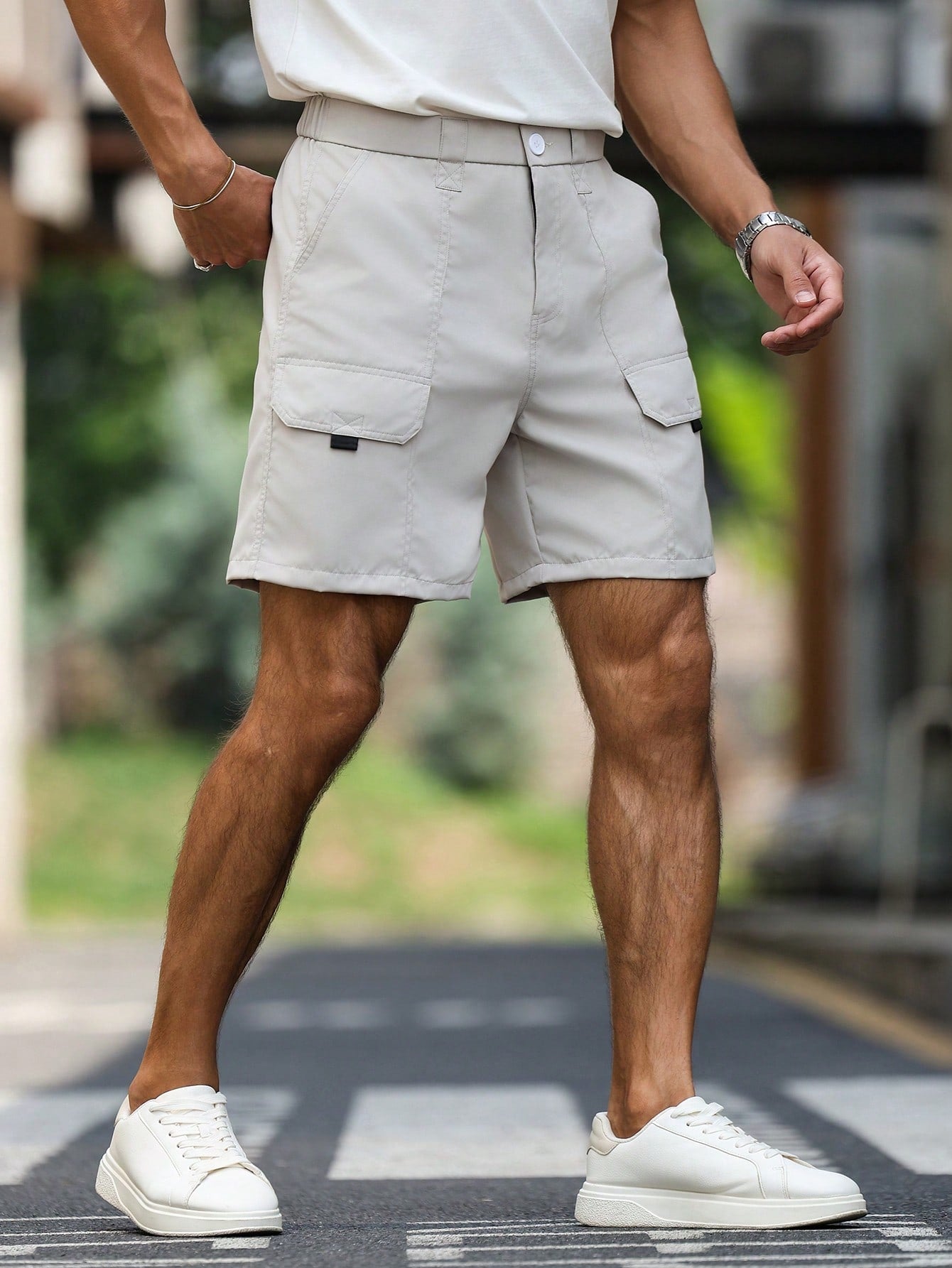 Shorts Masculino Cargo Com Design Casual E Prático Shorts Masculino Cargo Com Design Casual E Prático