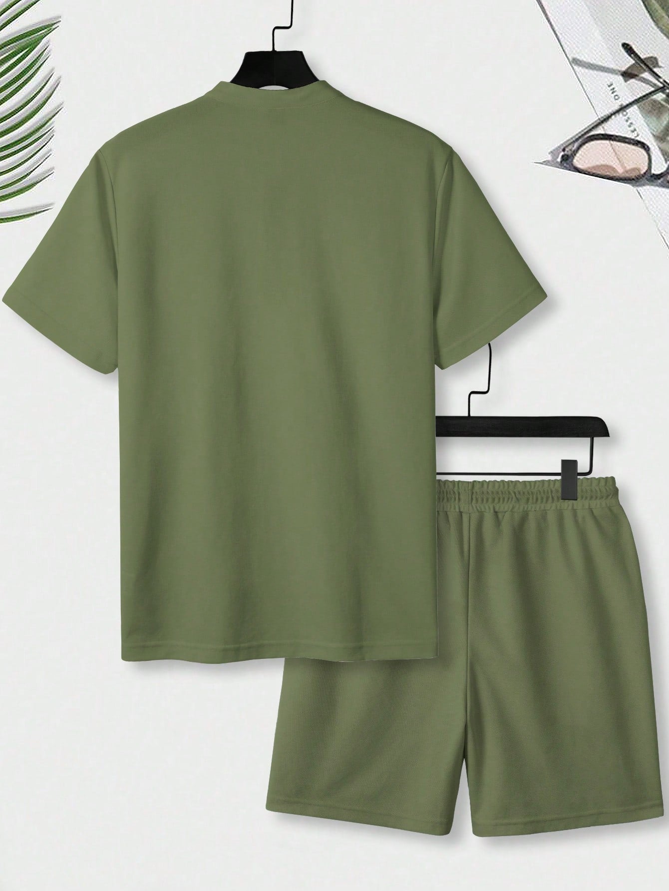 Conjunto Masculino Camisa Manga Curta E Shorts Modelagem Tradicional Conjunto Masculino Camisa Manga Curta E Shorts