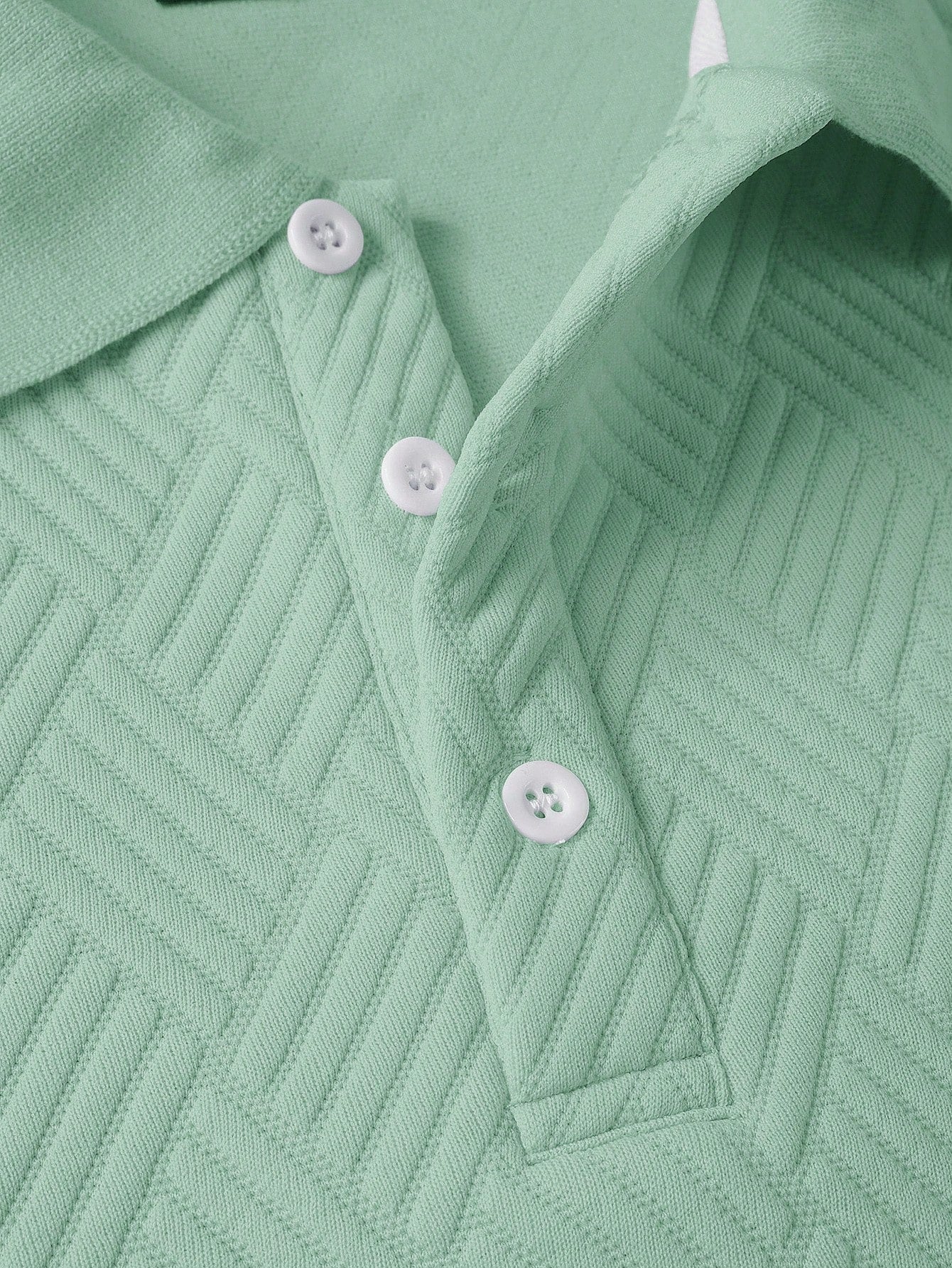 Camisa Polo Masculina Casual Estampa Texturizada Manga Curta Camisa Polo Masculina Casual Estampa Texturizada Manga