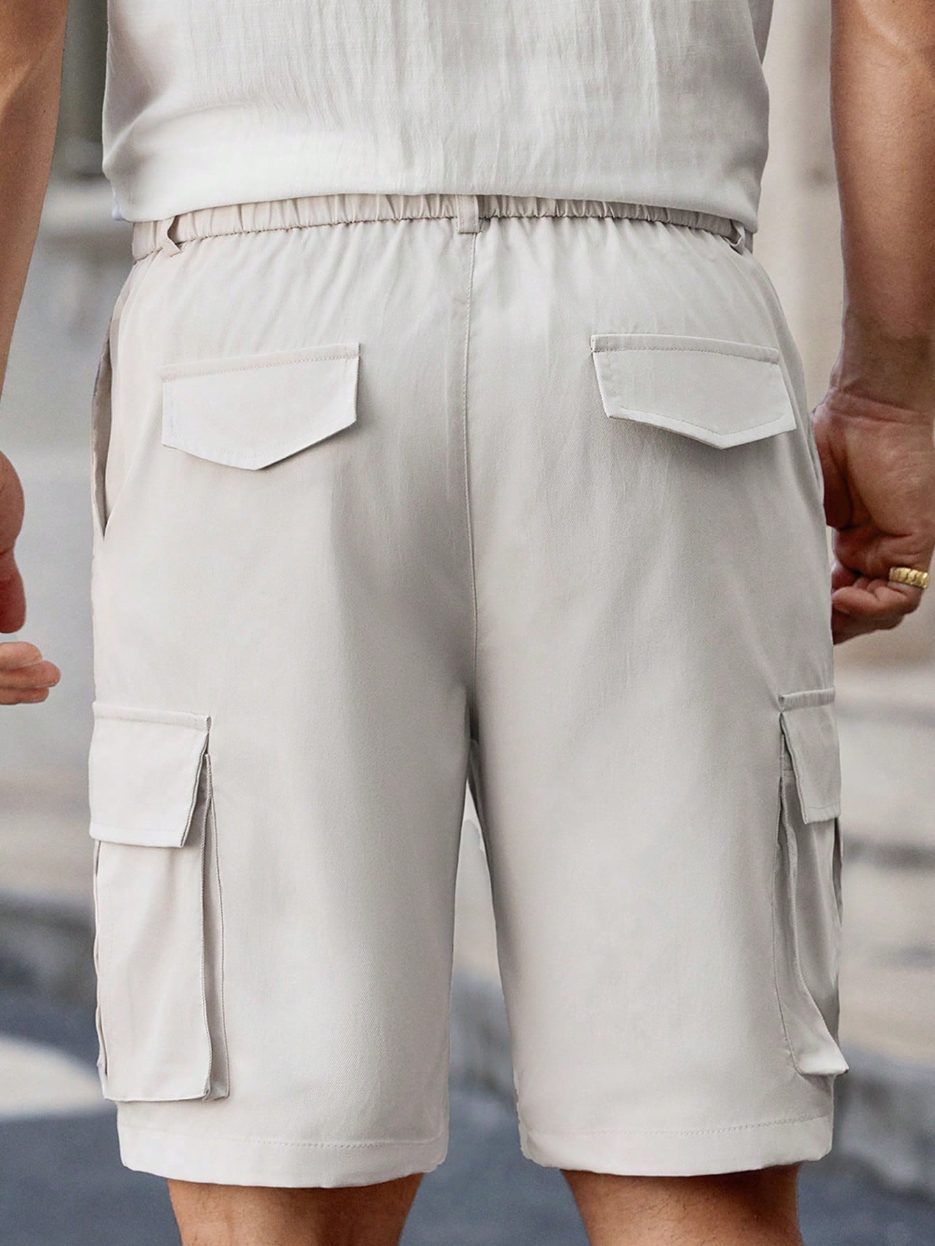 Shorts Masculino Cargo Woven Com Múltiplos Bolsos Funcionais Shorts Masculino Cargo Woven Com Múltiplos Bolsos