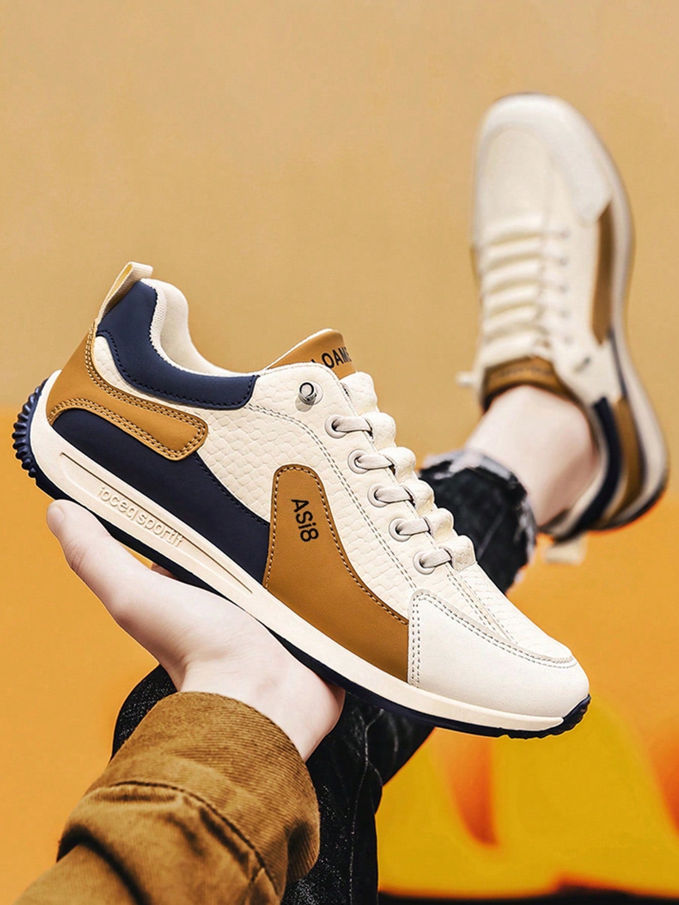 Tênis Masculino Leve Casual Street Para Caminhada Diária Bege / 36 Tênis Masculino Leve Casual Street Para Caminhada