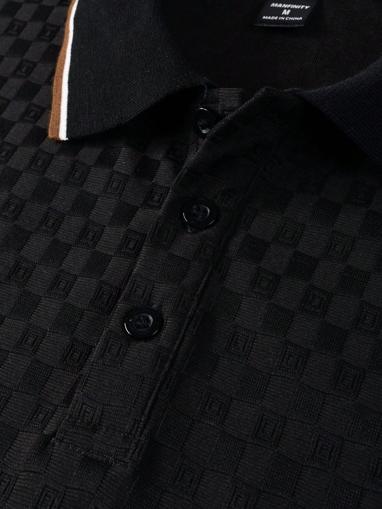 Camisa Polo Masculina Casual Detalhe Color Block Botões Camisa Polo Masculina Casual Detalhe Color Block Botões