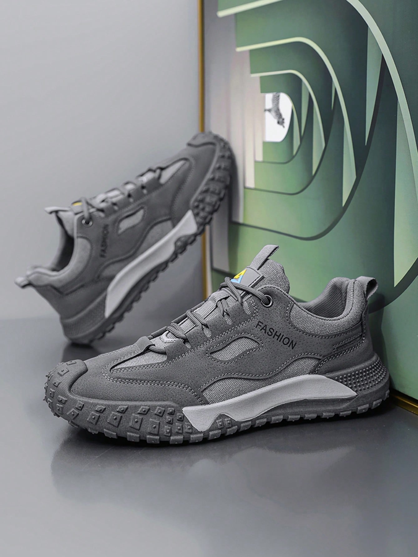 Tênis Masculino Chunky Casual Versátil Esportivo Confortável Cinza / 36 Tênis Masculino Chunky Casual Versátil