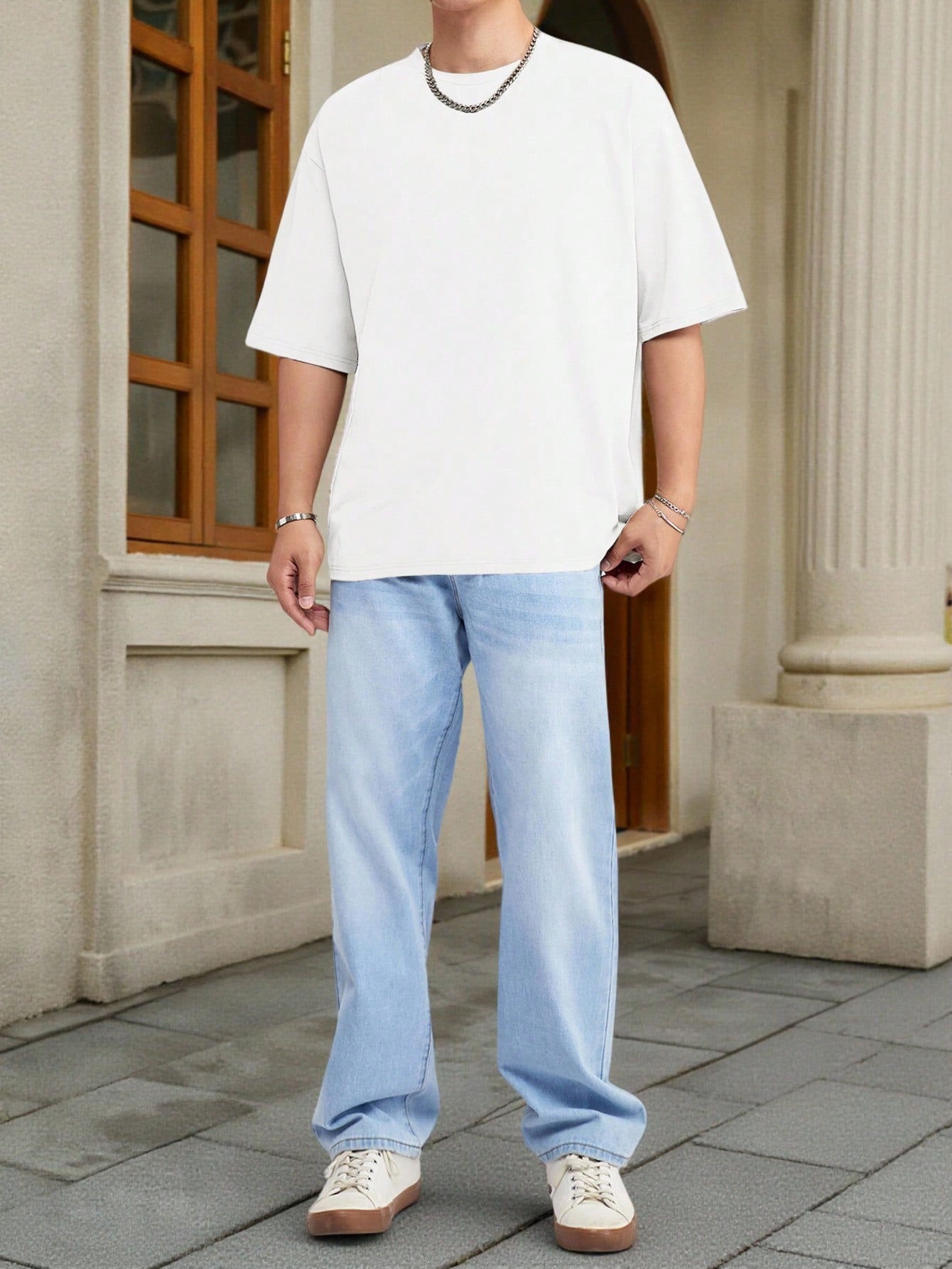 Camisa Masculina Oversized Minimalista Estilo Urbano Camisa Masculina Oversized Minimalista Estilo Urbano