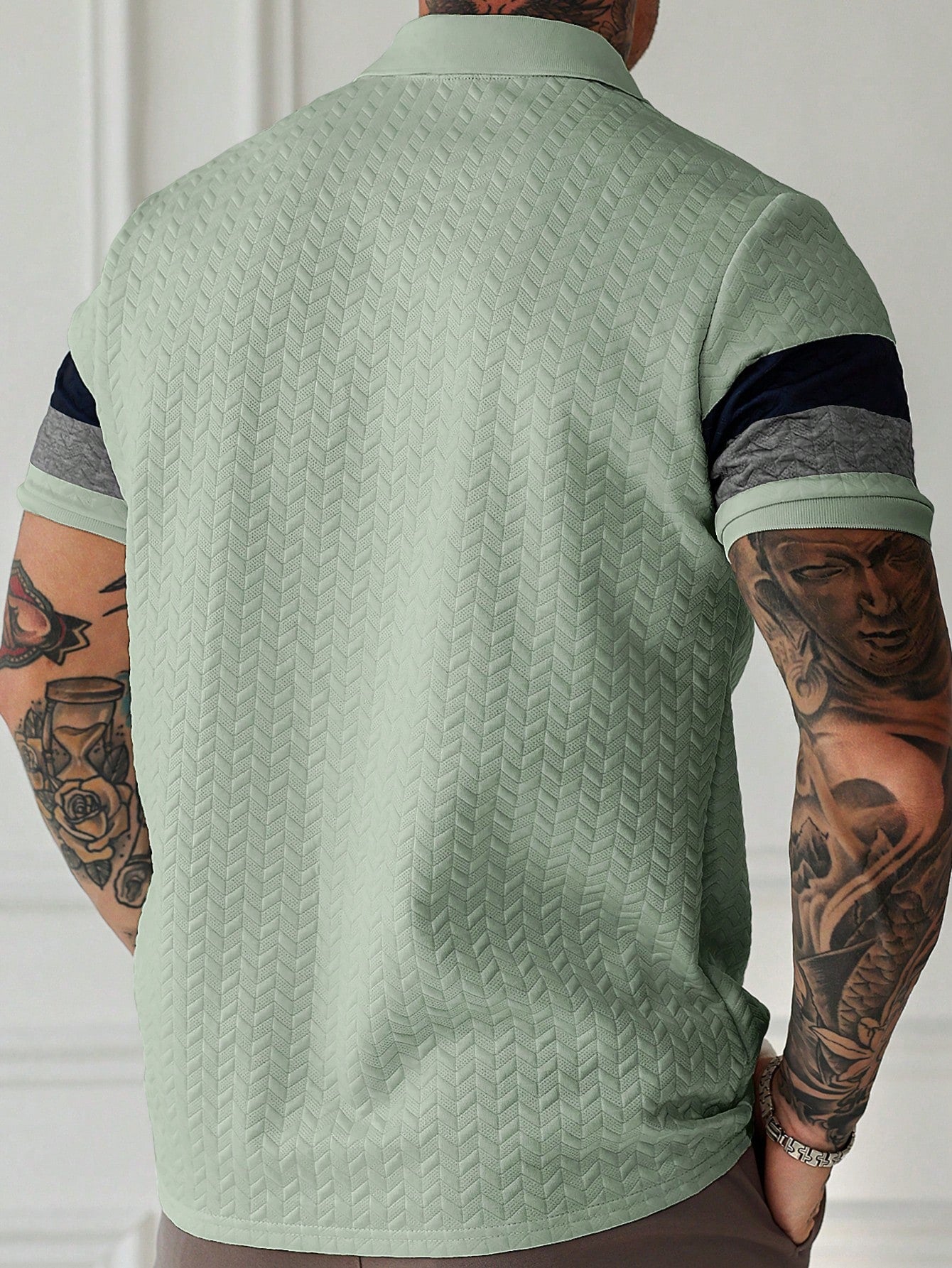 Camisa Polo Masculina Texturizada Listras Elegantes Camisa Polo Masculina Texturizada Listras Elegantes