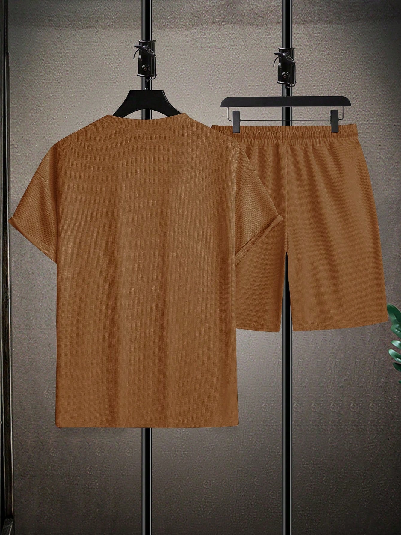 Conjunto Masculino Camiseta Com Bolso E Shorts Cós Ajustável Conjunto Masculino Camiseta Com Bolso E Shorts Cós