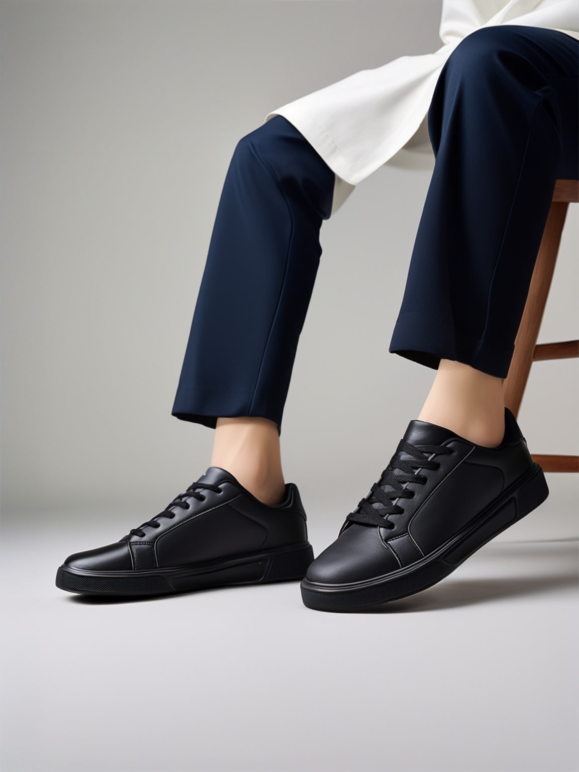 Tênis Masculino Casual Skate Cano Baixo Solado Antiderrapante Preto / 36 Tênis Masculino Casual Skate Cano Baixo Solado