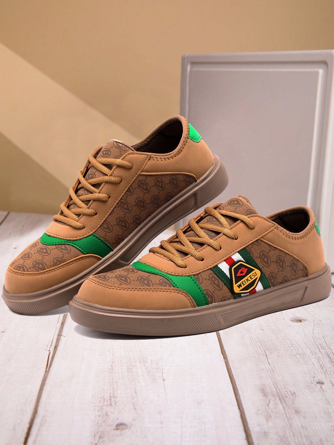 Tênis Masculino Casual Running Solado Antiderrapante Leve Marrom / 36 Tênis Masculino Casual Running Solado