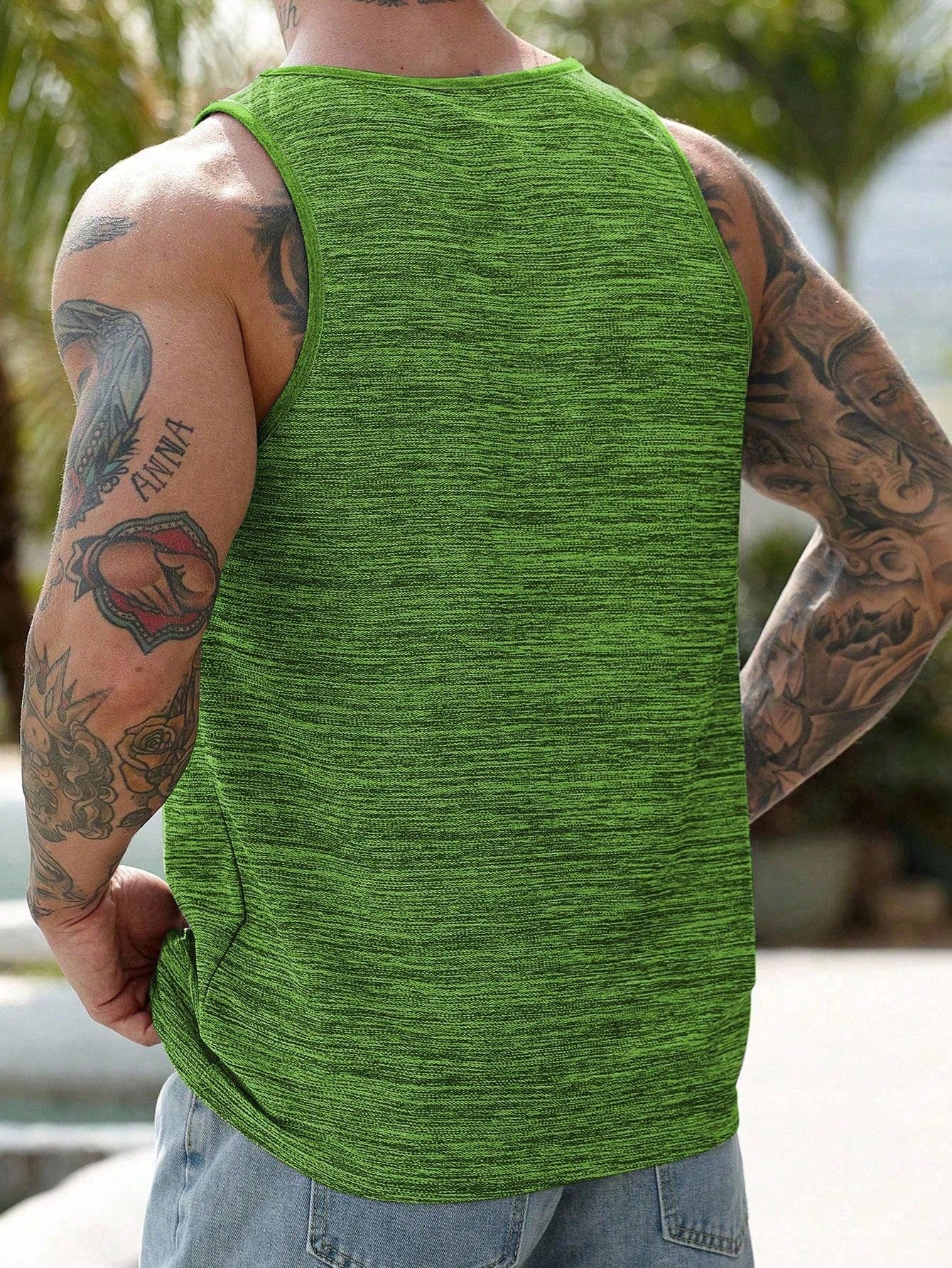 Camiseta Regata Masculina Bolso Estampa Floral Casual Camiseta Regata Masculina Bolso Estampa Floral Casual