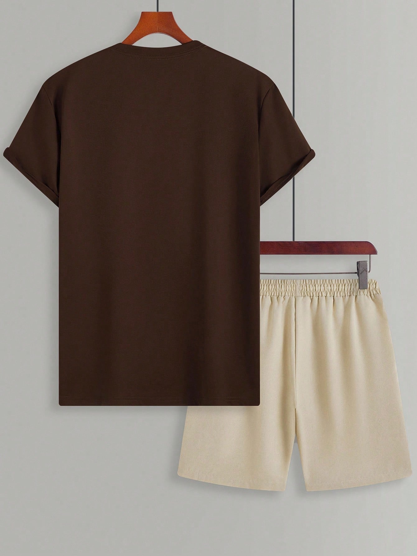 Conjunto Masculino Camiseta Estampada Manga Curta E Shorts Casuais Conjunto Masculino Camiseta Estampada Manga Curta E