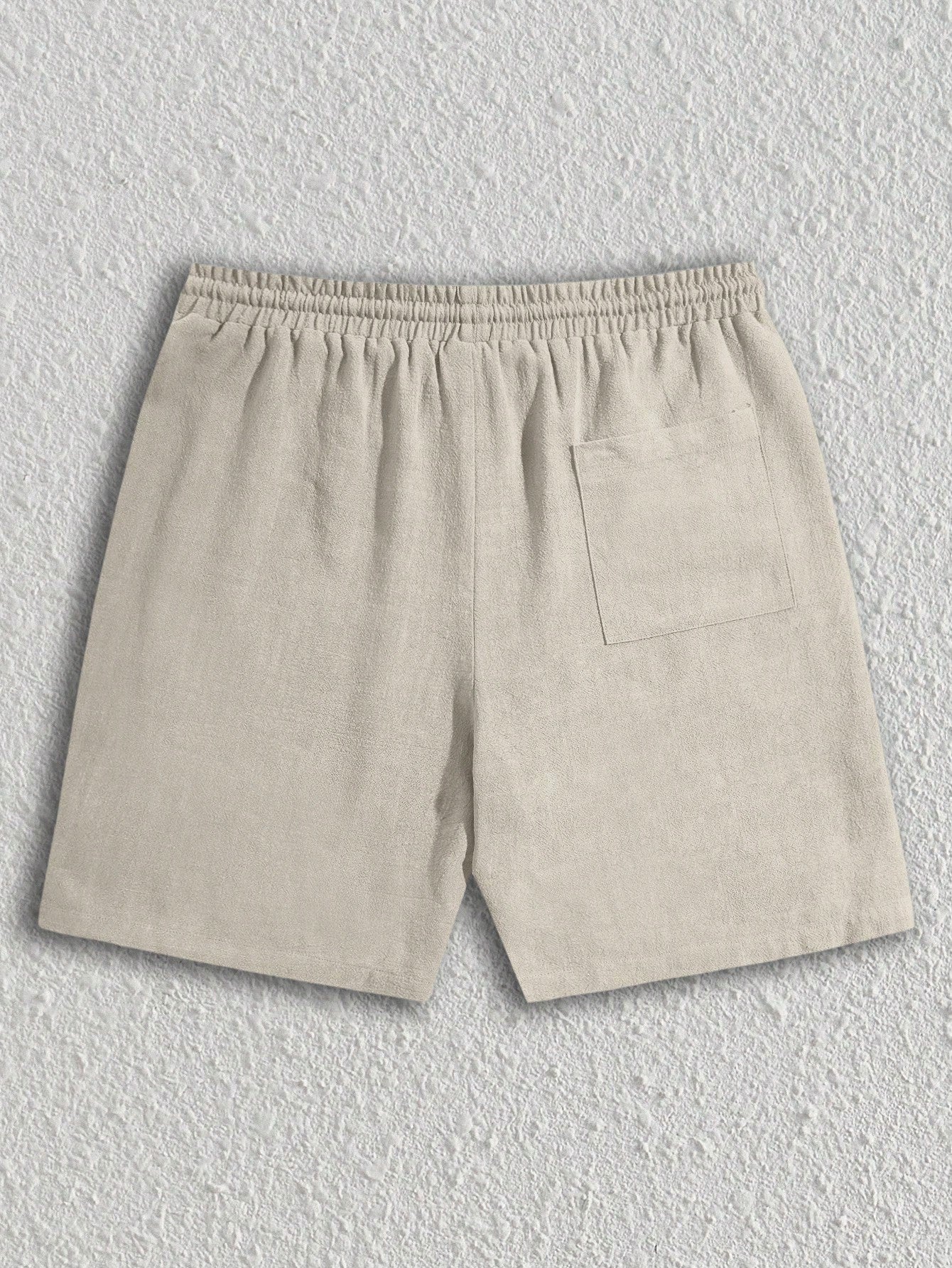 Shorts Masculino Casual Com Tecido Texturizado E Cordão Ajustável Shorts Masculino Casual Com Tecido Texturizado E