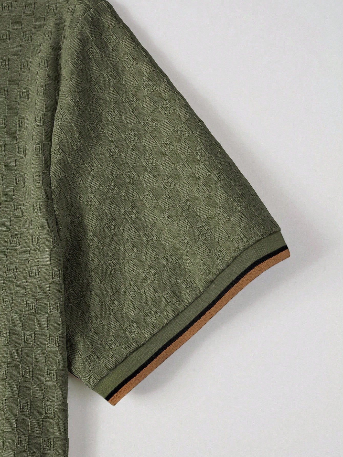 Camisa Polo Masculina Casual Detalhe Color Block Botões Camisa Polo Masculina Casual Detalhe Color Block Botões