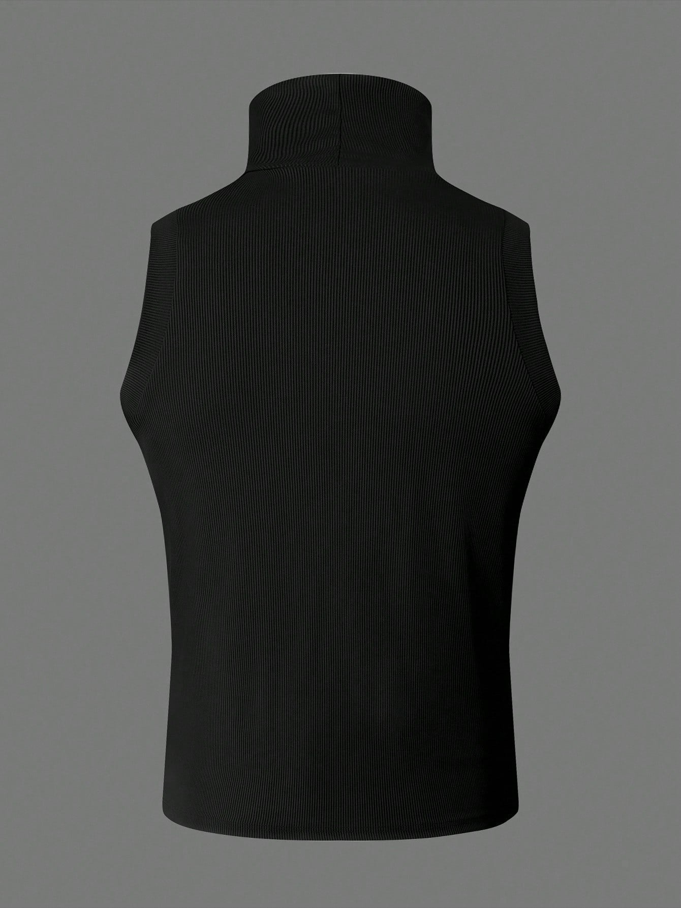 Camiseta Regata Masculina Slim Gola Alta Casual Camiseta Regata Masculina Slim Gola Alta Casual