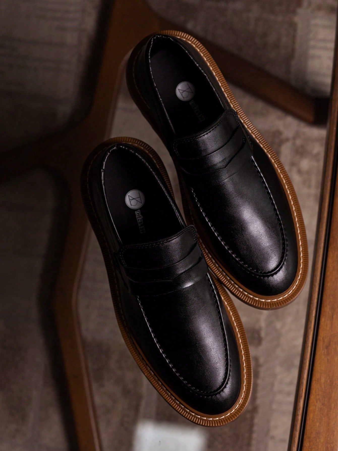 Sapato Masculino Social Couro Sintético Cadarço Antiderrapante Sapato Masculino Social Couro Sintético Cadarço