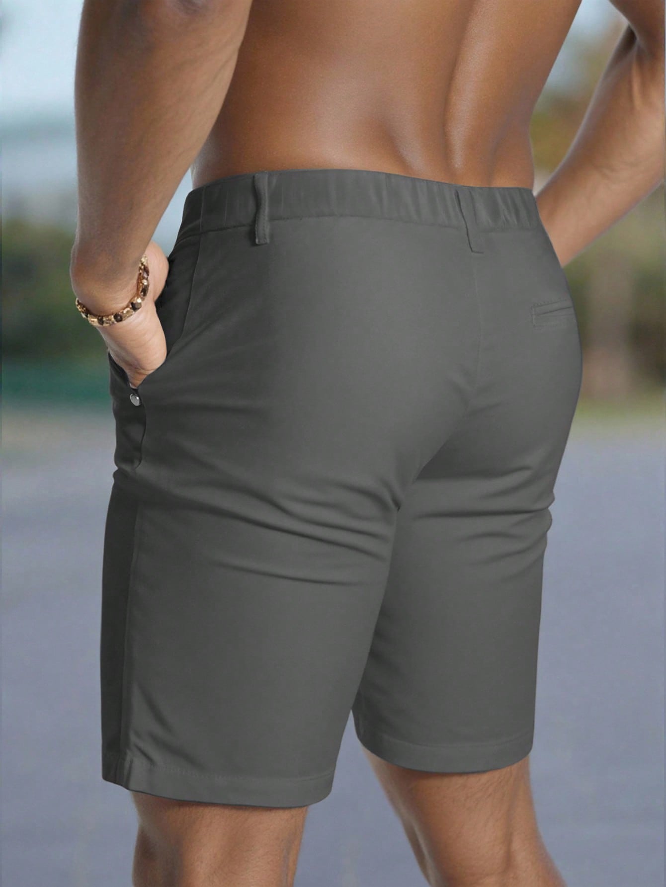Shorts Masculino Slim Casual Com Design Clean E Ajustado Shorts Masculino Slim Casual Com Design Clean E Ajustado