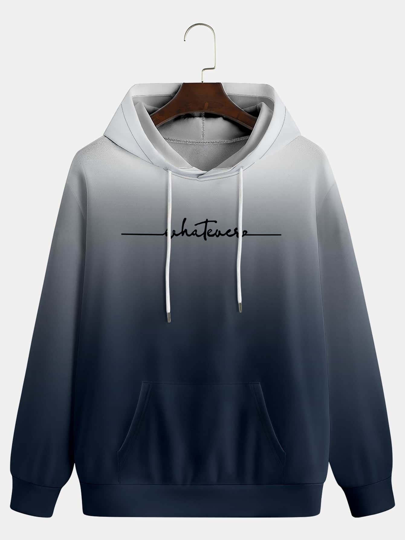 Conjunto Masculino Moletom Degradê Minimalista Com Capuz Conjunto Masculino Moletom Degradê Minimalista Com Capuz