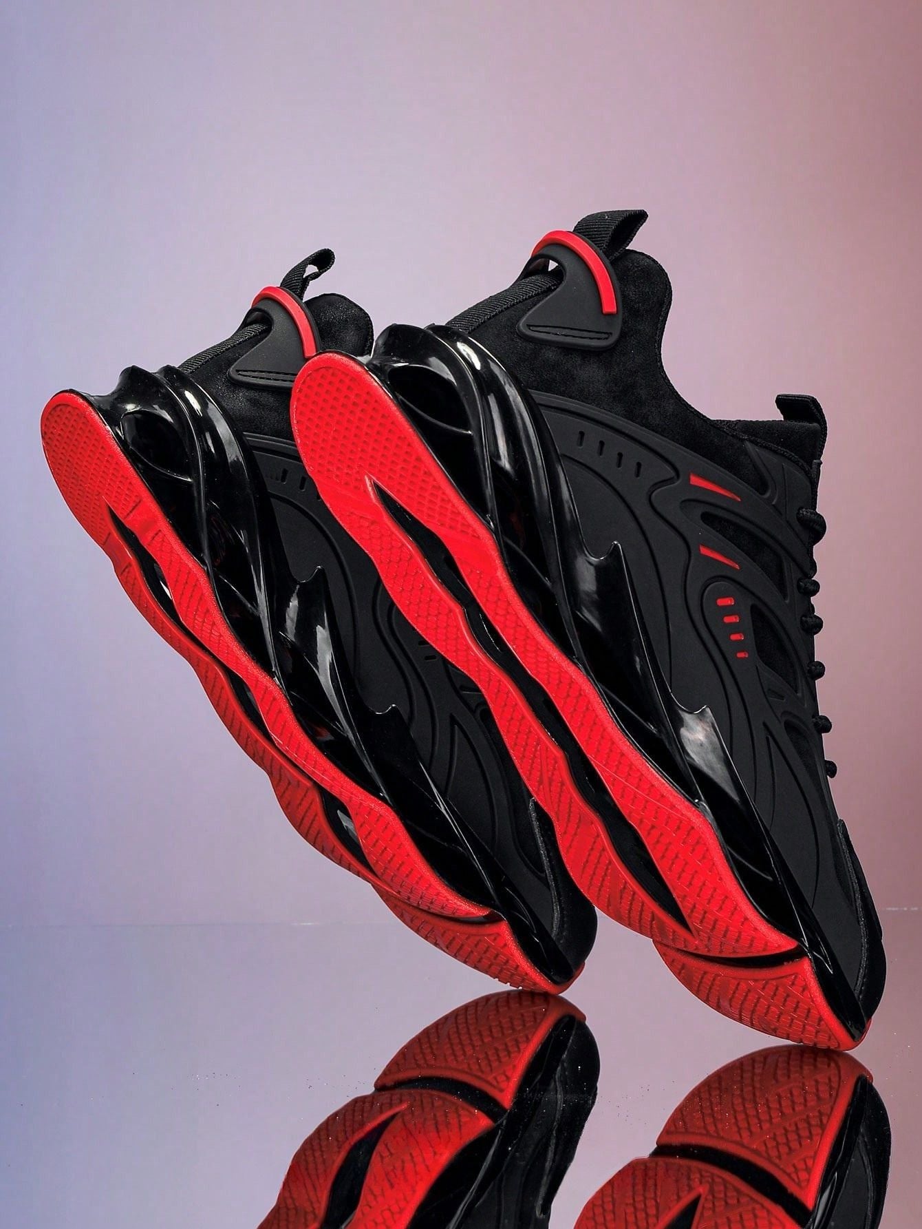 Tênis Masculino Chunky Personalizado Solado Alto Amortecimento Vermelho / 36 Tênis Masculino Chunky Personalizado