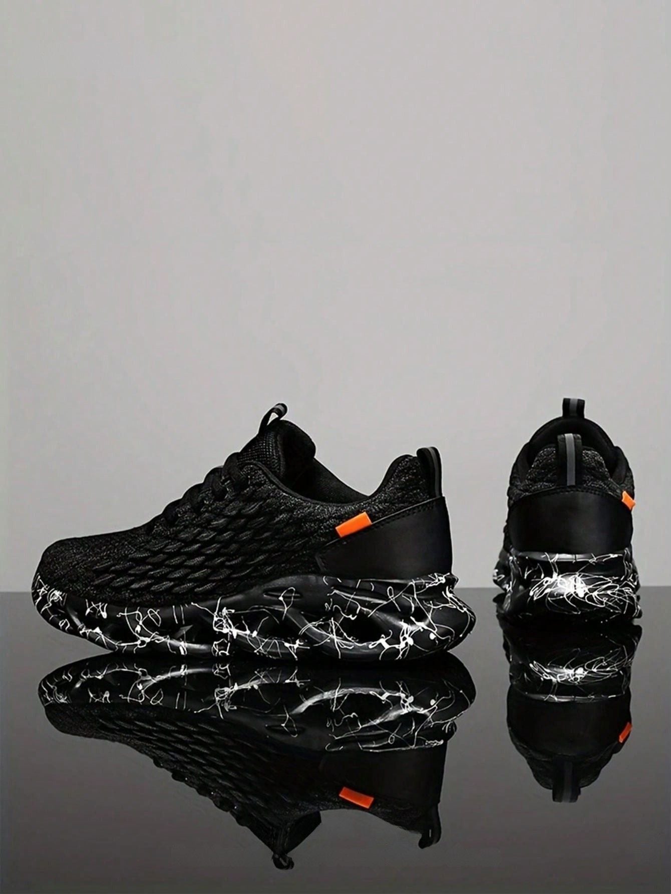 Tênis Masculino Chunky Solado Alto Amortecimento Personalizado Preto / 36 Tênis Masculino Chunky Solado Alto