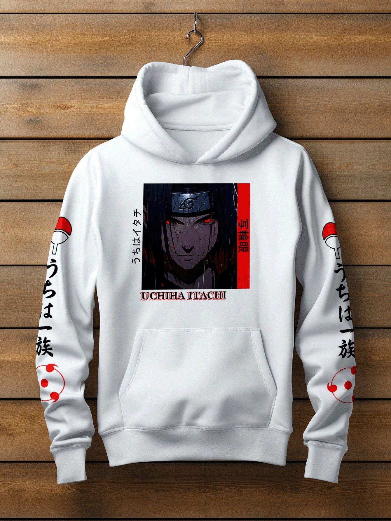 Moletom Masculino Uchiha Itachi Anime Naruto Branco / PP Moletom Masculino Uchiha Itachi Anime Naruto