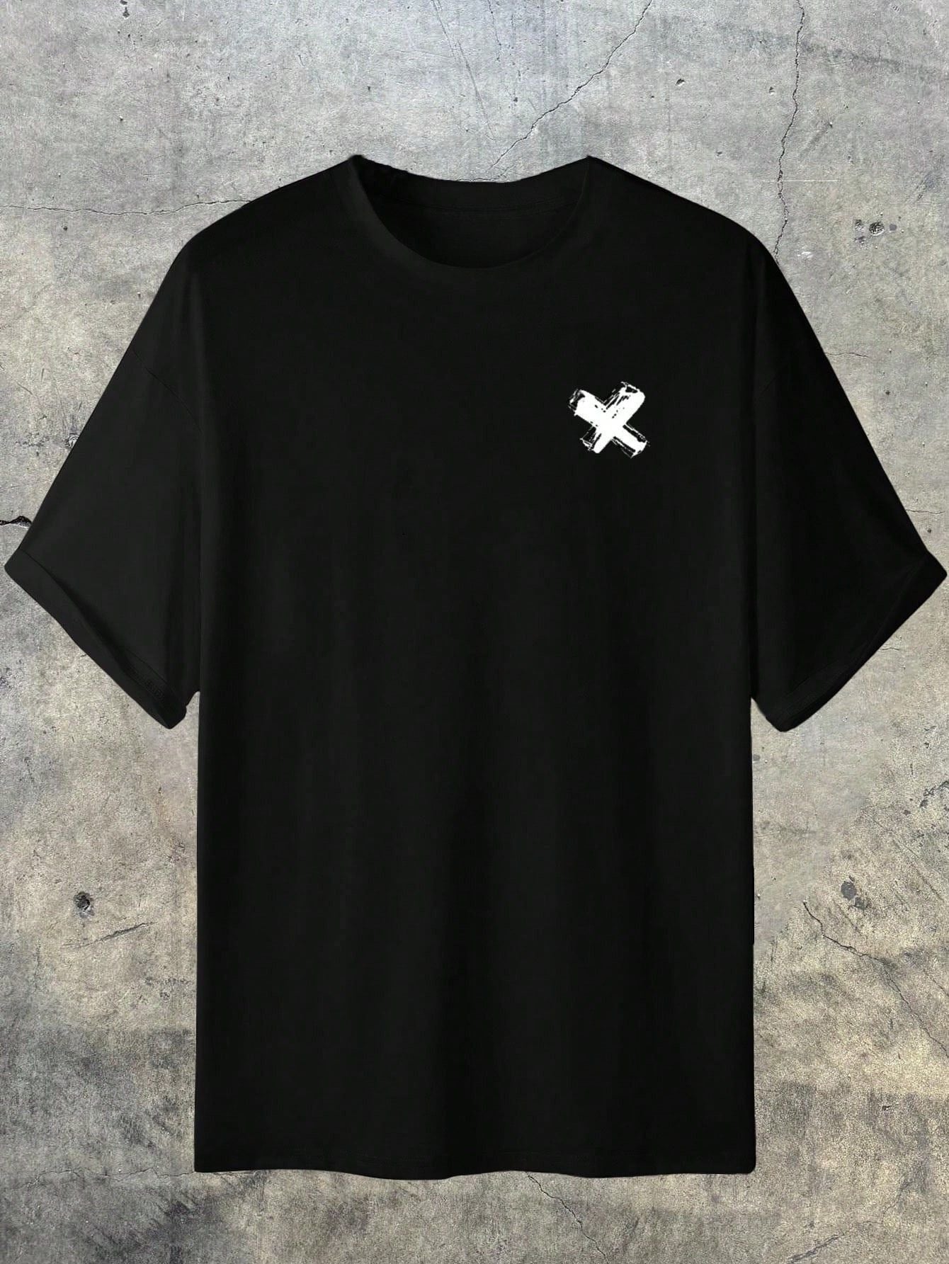 Camiseta Masculina Oversized Estampa Street Graffiti Preto / PP Camiseta Masculina Oversized Estampa Street Graffiti