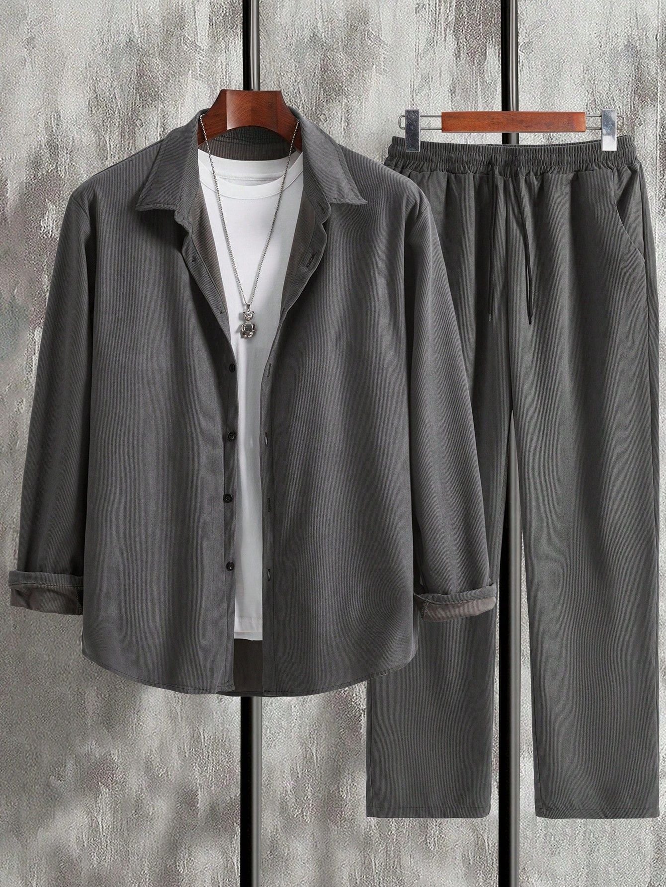 Conjunto Masculino Camisa E Calça Casual Sofisticado Conjunto Masculino Camisa E Calça Casual Sofisticado