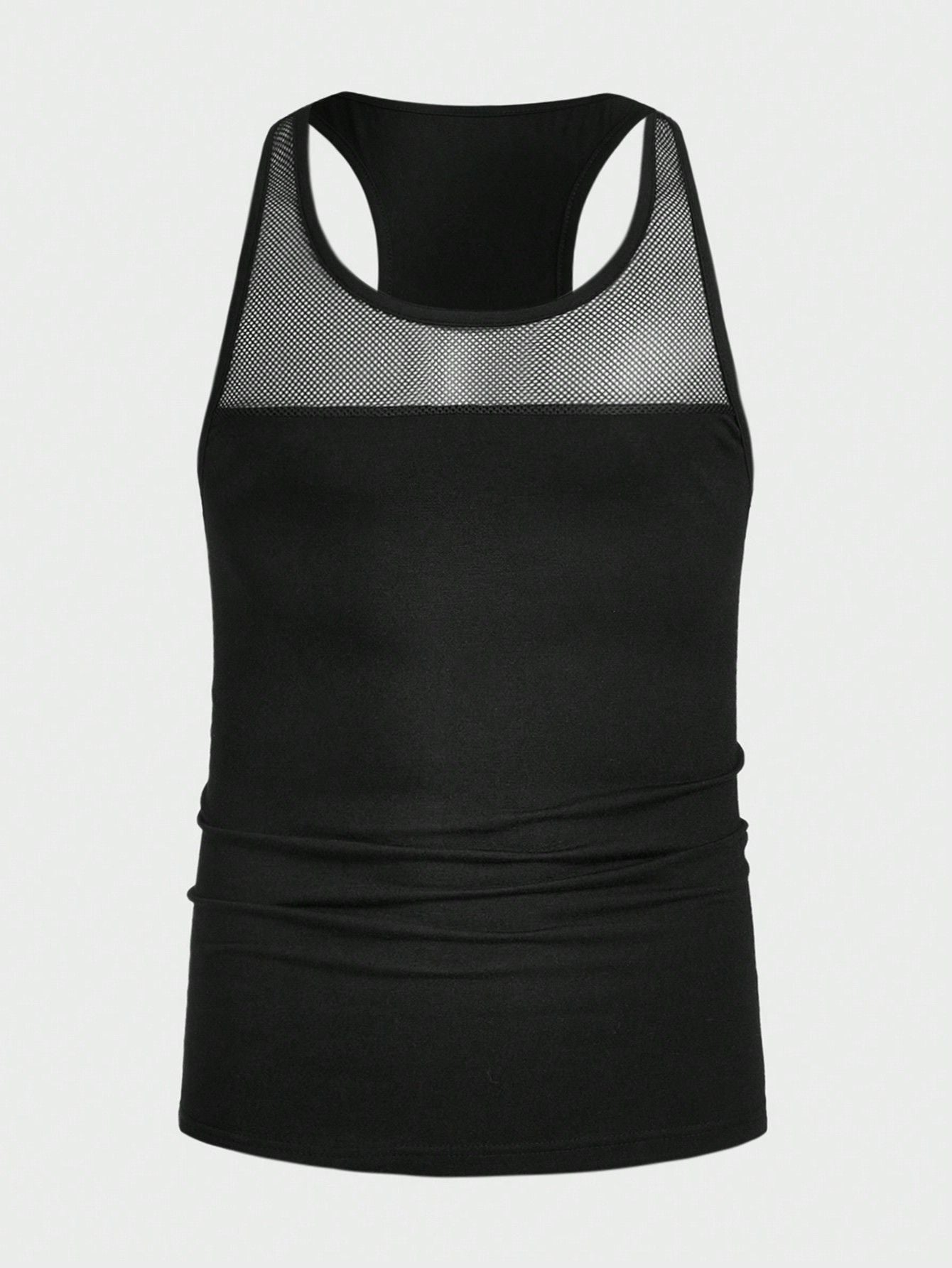 Camiseta Regata Masculina Tela Contrastante Estilo Rave Camiseta Regata Masculina Tela Contrastante Estilo Rave