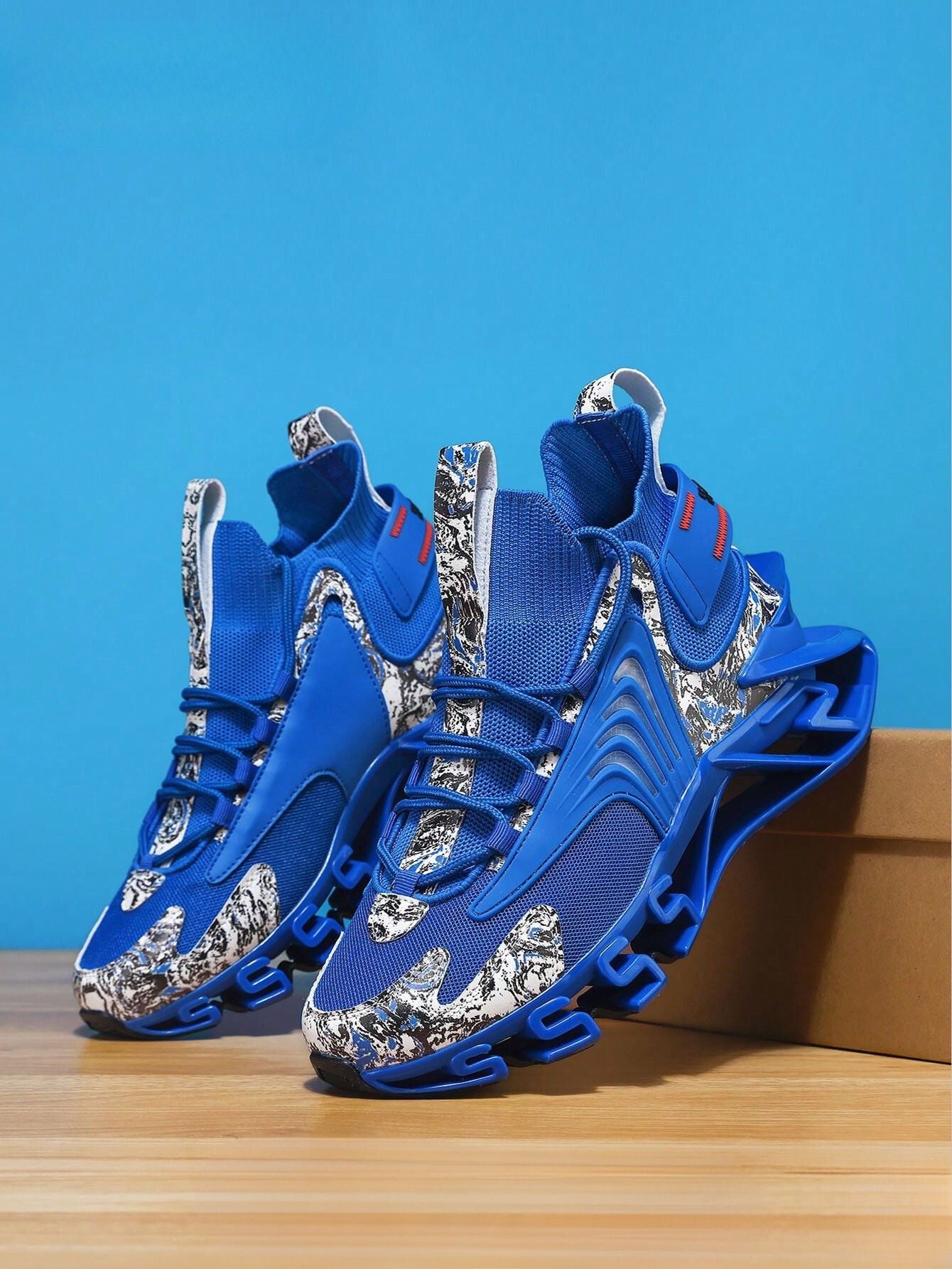 Tênis Masculino Chunky Mesh Geométrico Confortável Esportivo Tênis Masculino Chunky Mesh Geométrico Confortável