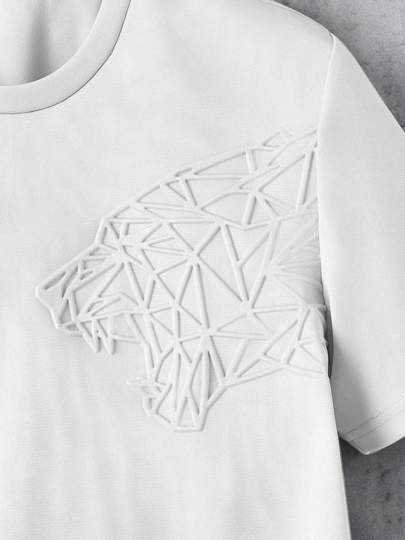 Camiseta Masculina Estampa De Tigre Geométrico Camiseta Masculina Estampa De Tigre Geométrico