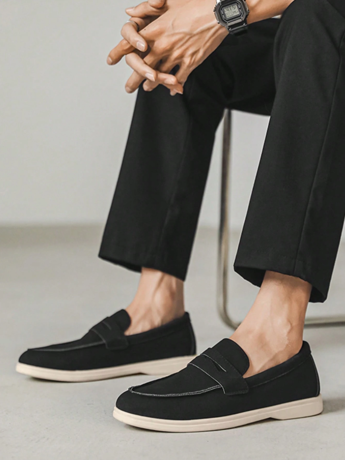 Mocassim Masculino Casual Moderno Solado Confortável Mocassim Masculino Casual Elegante Com Detalhe Metálico