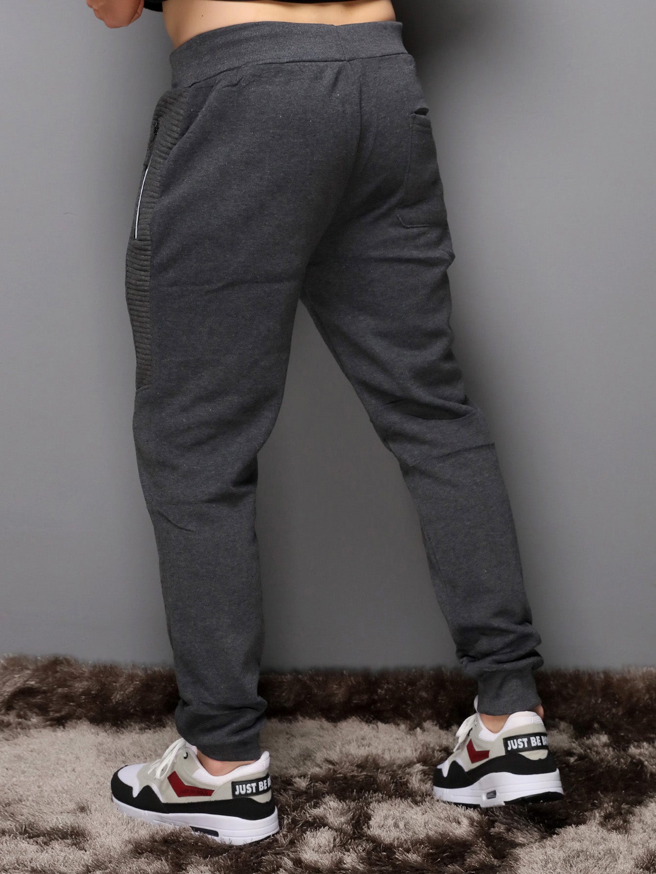 Calça Masculina Jogger Com Zíper Lateral E Estilo Casual Calça Masculina Jogger Com Zíper Lateral E Estilo Casual