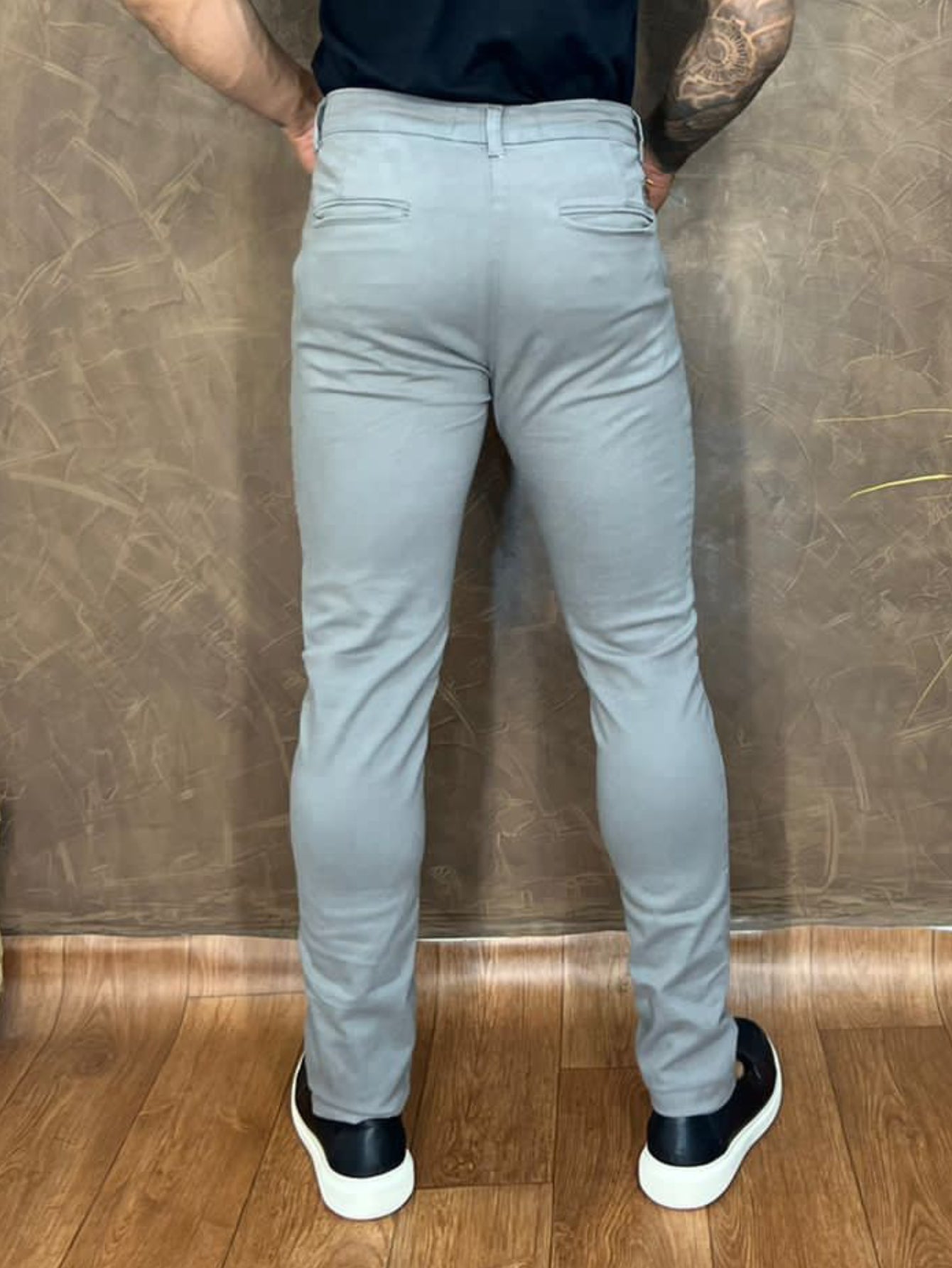 Calça Masculina Jeans Slim Fit Costura Contrastante E Lavagem Atual Calça Masculina Jeans Slim Fit Costura Contrastante