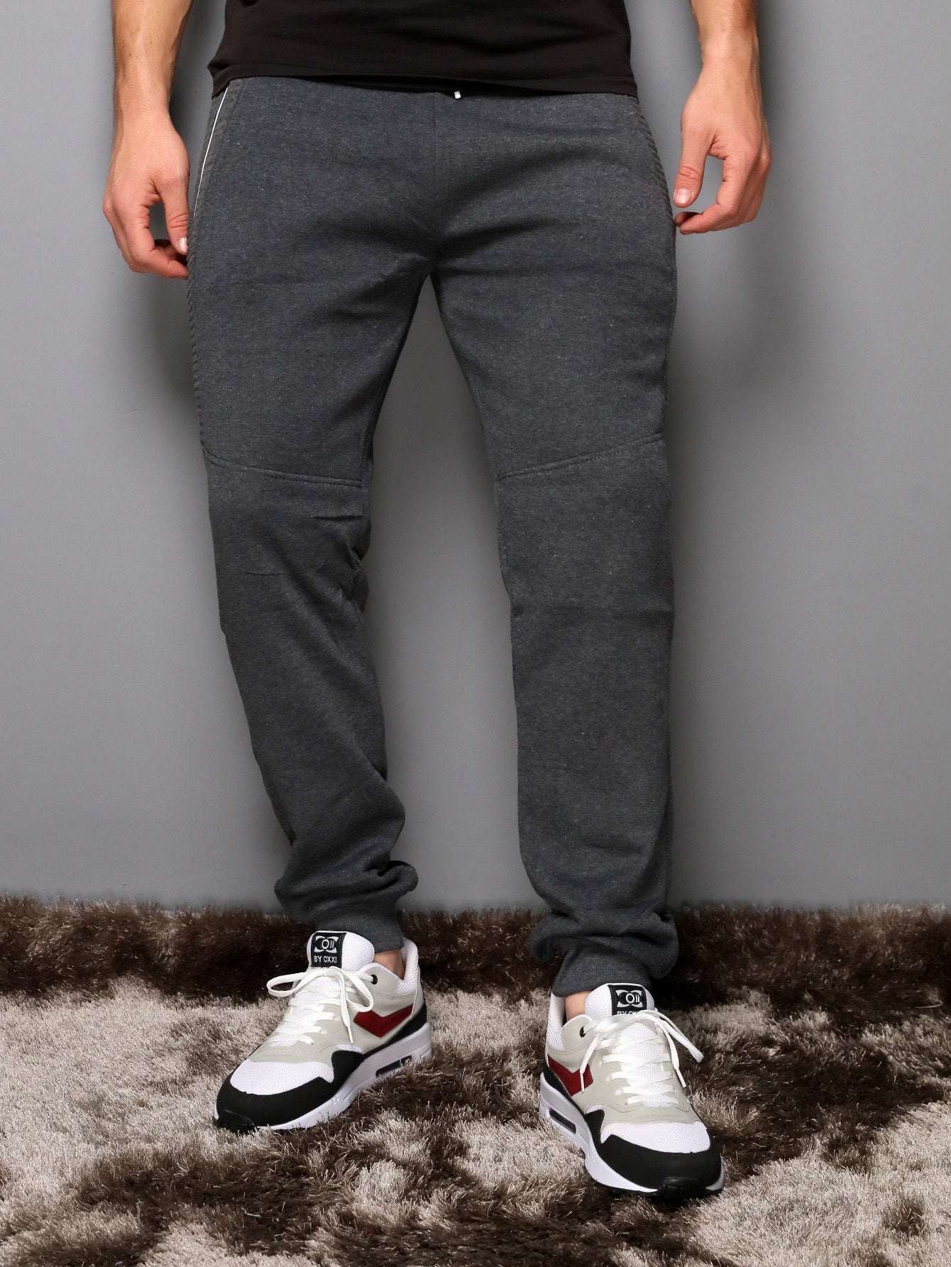 Calça Masculina Jogger Com Zíper Lateral E Estilo Casual Calça Masculina Jogger Com Zíper Lateral E Estilo Casual
