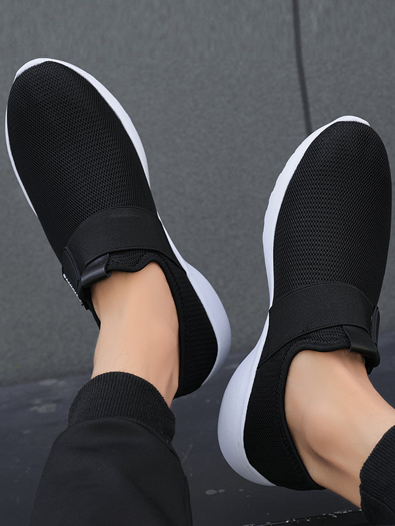 Tênis Masculino Chunky Slip On Leve Respirável Antiderrapante Tênis Masculino Chunky Slip On Leve Respirável