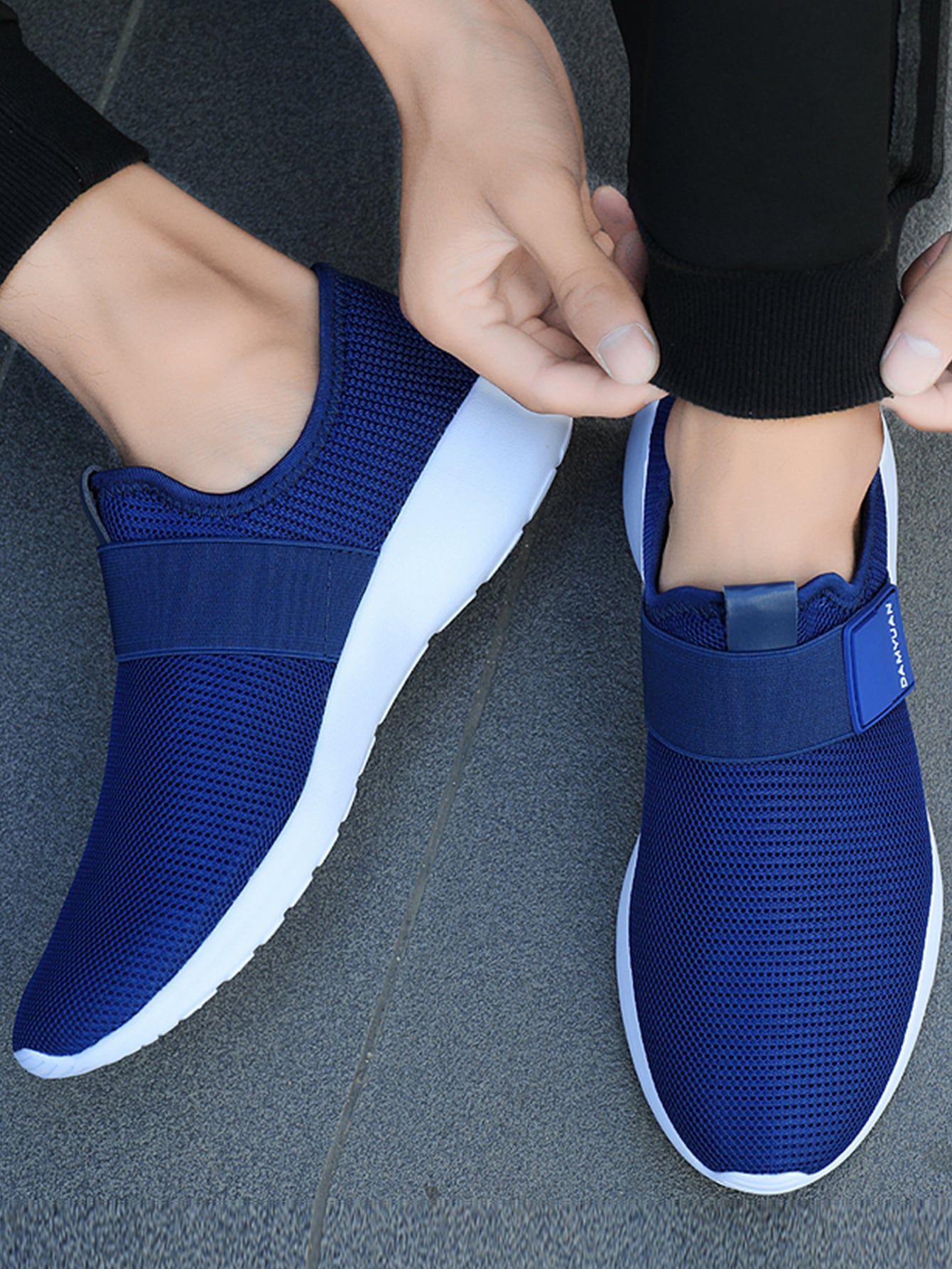 Tênis Masculino Chunky Slip On Leve Respirável Antiderrapante Tênis Masculino Chunky Slip On Leve Respirável