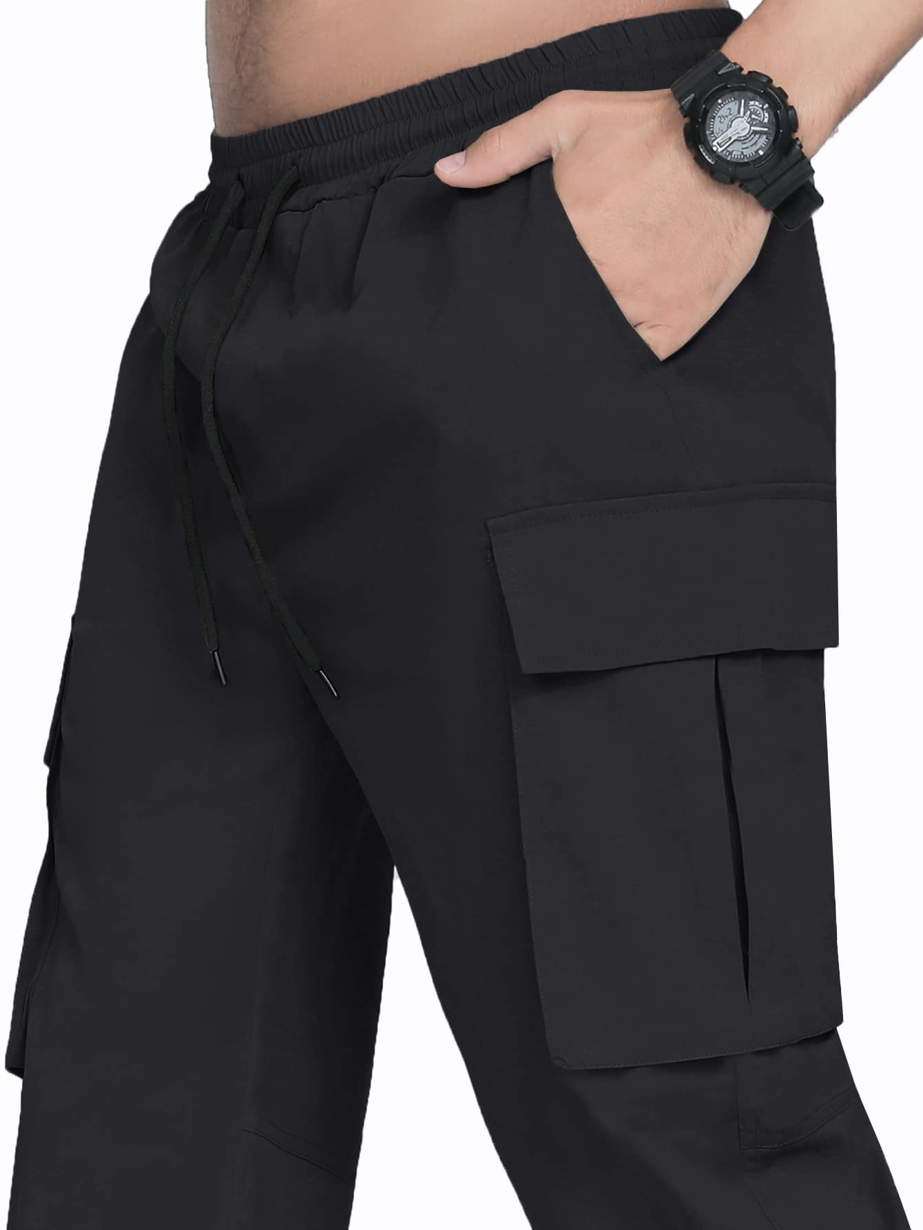 Calça Masculina Cargo Casual Bolsos Funcionais E Corte Clássico Calça Masculina Cargo Casual Bolsos Funcionais E Corte