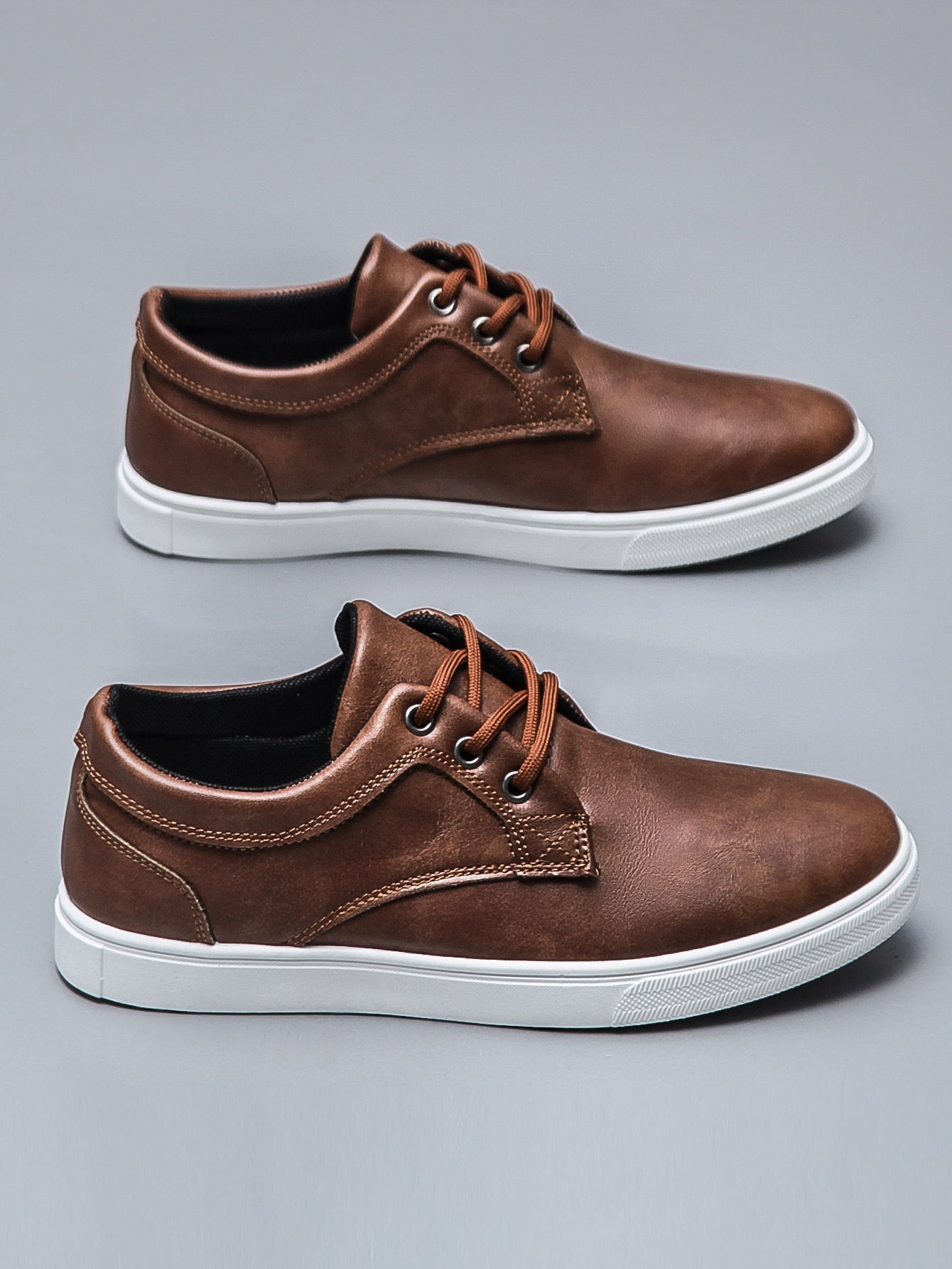 Tênis Masculino Casual Confortável Estilo Urbano Marrom / 36 Tênis Masculino Casual Confortável Estilo Urbano
