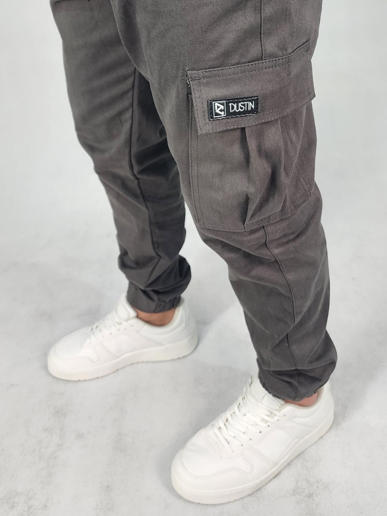 Calça Masculina Jogger Com Bolsos E Cós Ajustável Calça Masculina Cargo Com Correntes E Estilo Streetwear