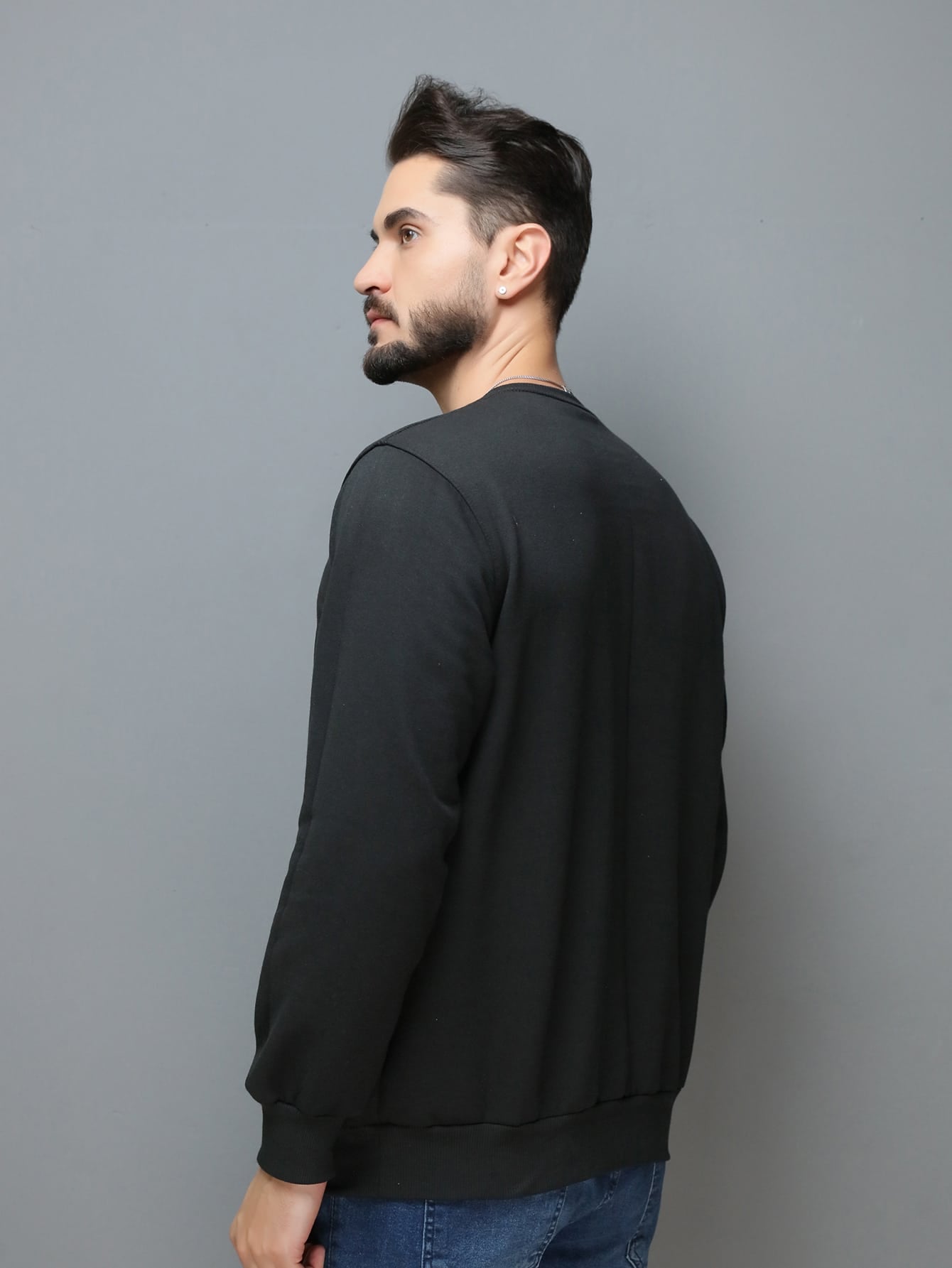 Moletom Masculino Básico Casual Gola Redonda Caimento Solto Moletom Masculino Básico Casual Gola Redonda Caimento Solto