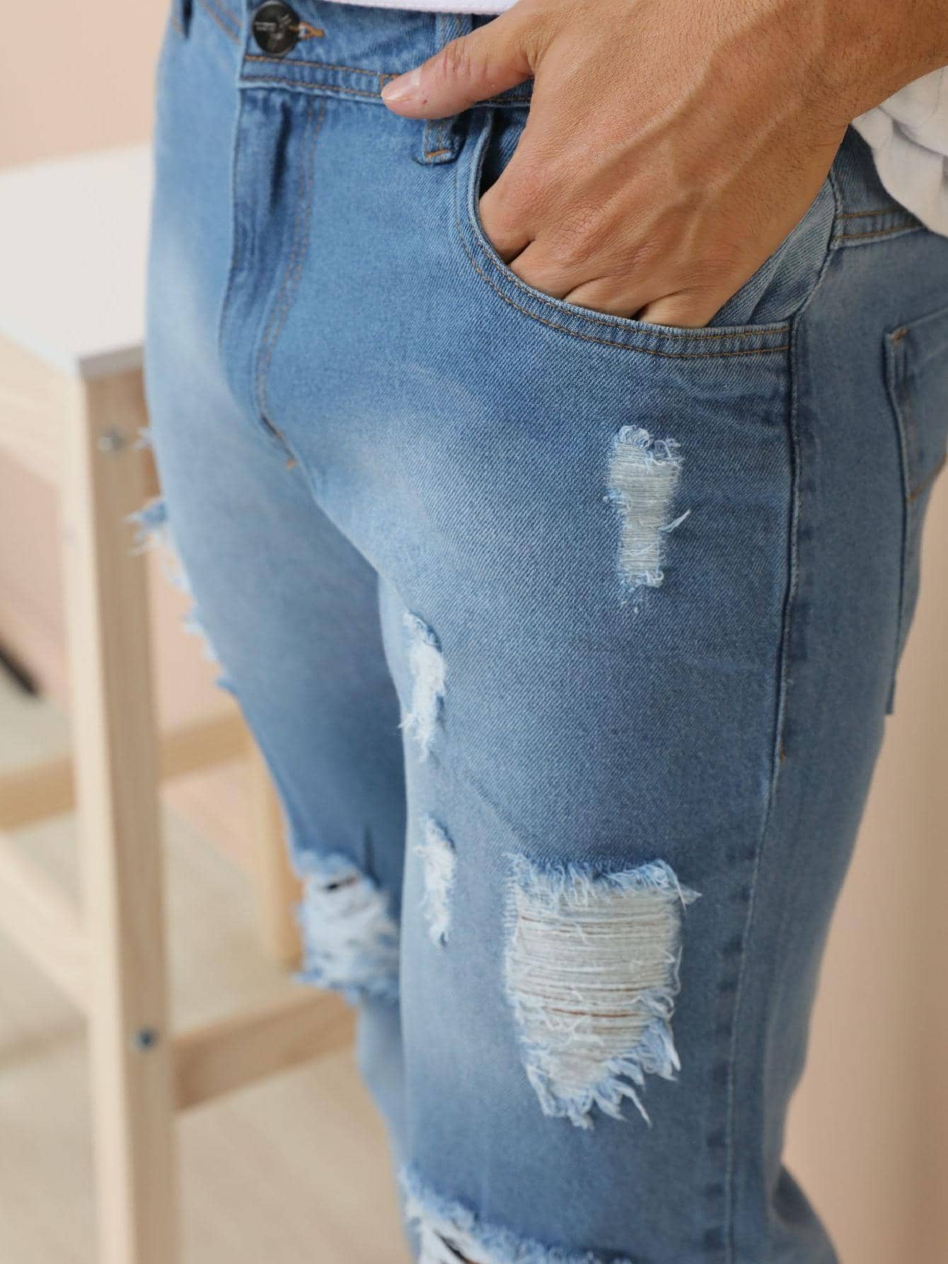 Calça Masculina Jeans Tradicional Reta Tecido Resistente E Corte Calça Masculina Jeans Tradicional Reta Tecido