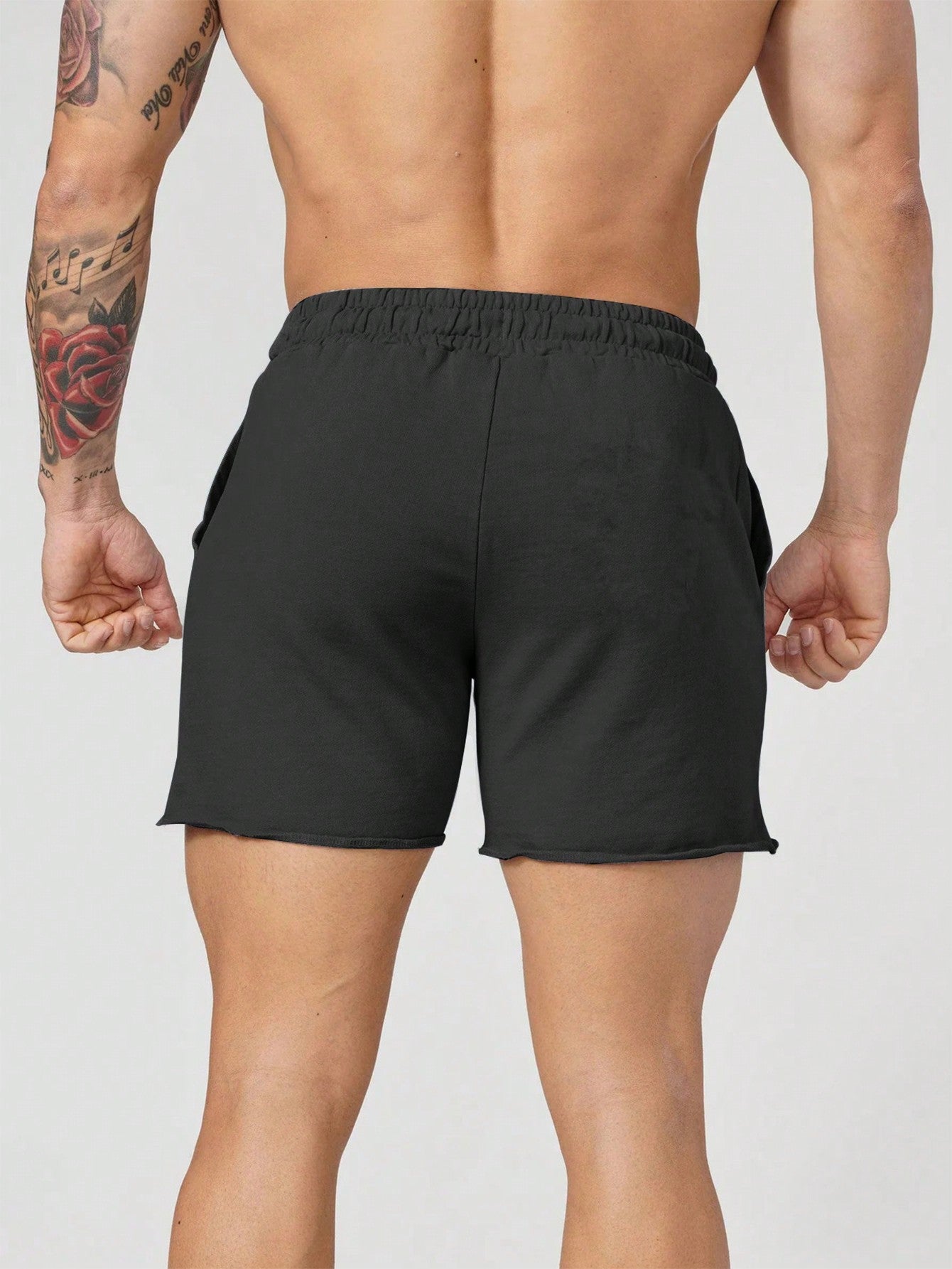 Shorts Masculino Casual Com Cós Elástico E Bolsos Funcionais Shorts Masculino Casual Com Cós Elástico E Bolsos