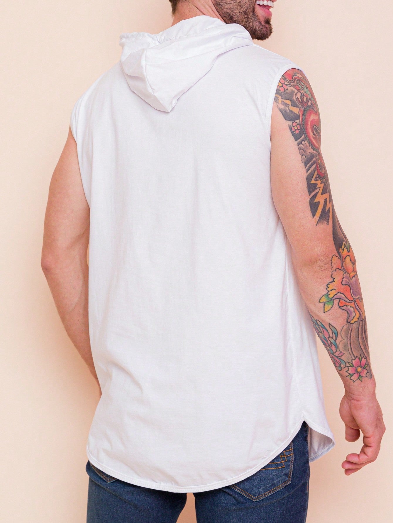 Camiseta Regata Masculina Casual Recorte Estilo Moderno Camiseta Regata Masculina Casual Recorte Estilo Moderno