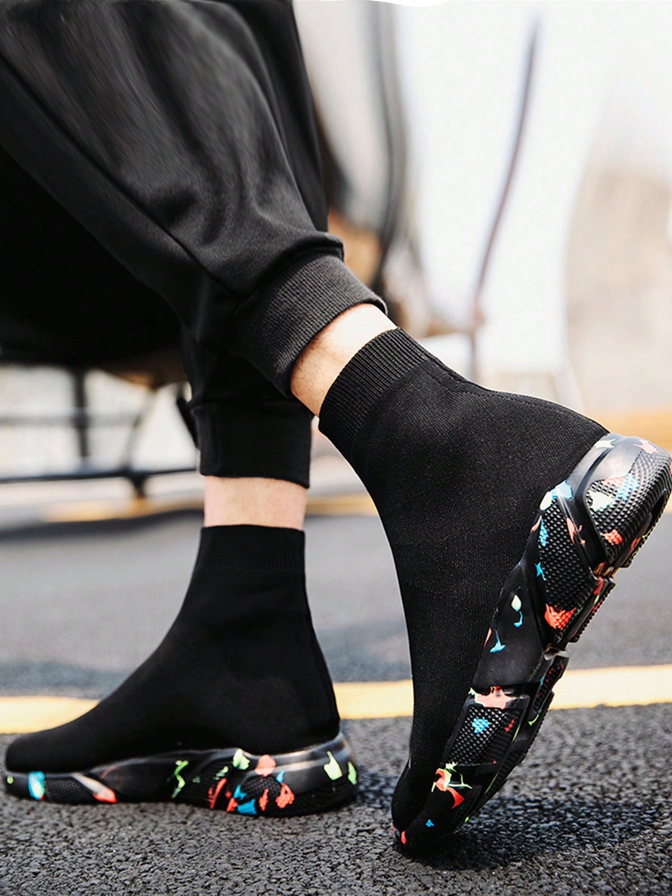 Tênis Masculino Casual Slip Resistant Amortecimento Médio Top Tênis Masculino Casual Slip Resistant Amortecimento Médio