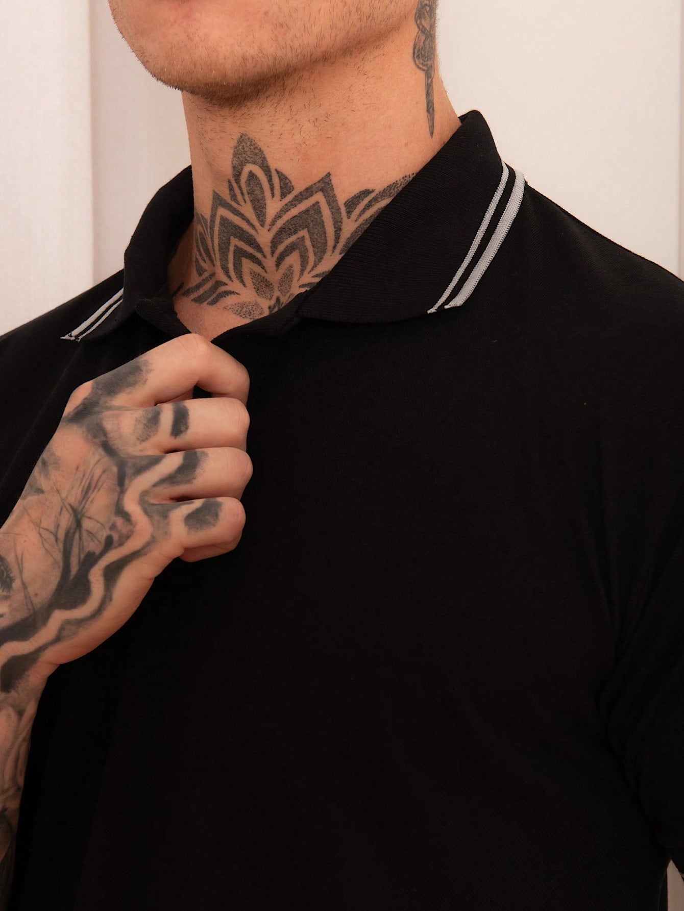 Camisa Polo Masculina Casual Estampa De Listras Gola Tradicional Camisa Polo Masculina Casual Estampa De Listras Gola