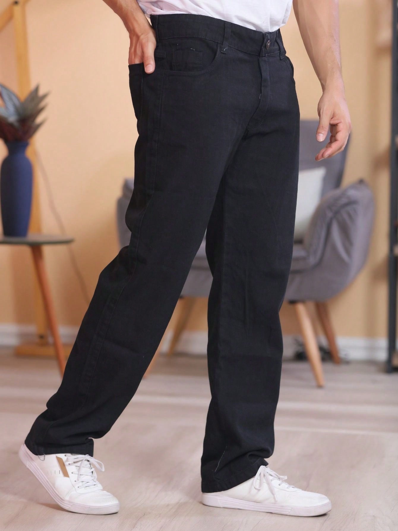 Calça Masculina Jeans Tradicional Reta Tecido Resistente E Corte Calça Masculina Jeans Tradicional Reta Tecido