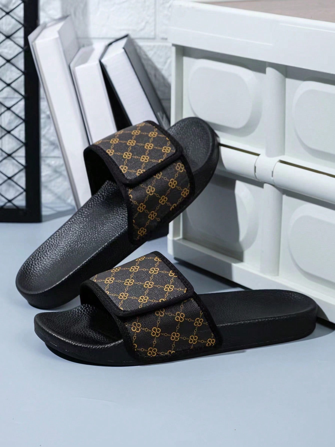 Chinelo Masculino Casual Estampado Antiderrapante Confortável Chinelo Masculino Casual Estampado Antiderrapante