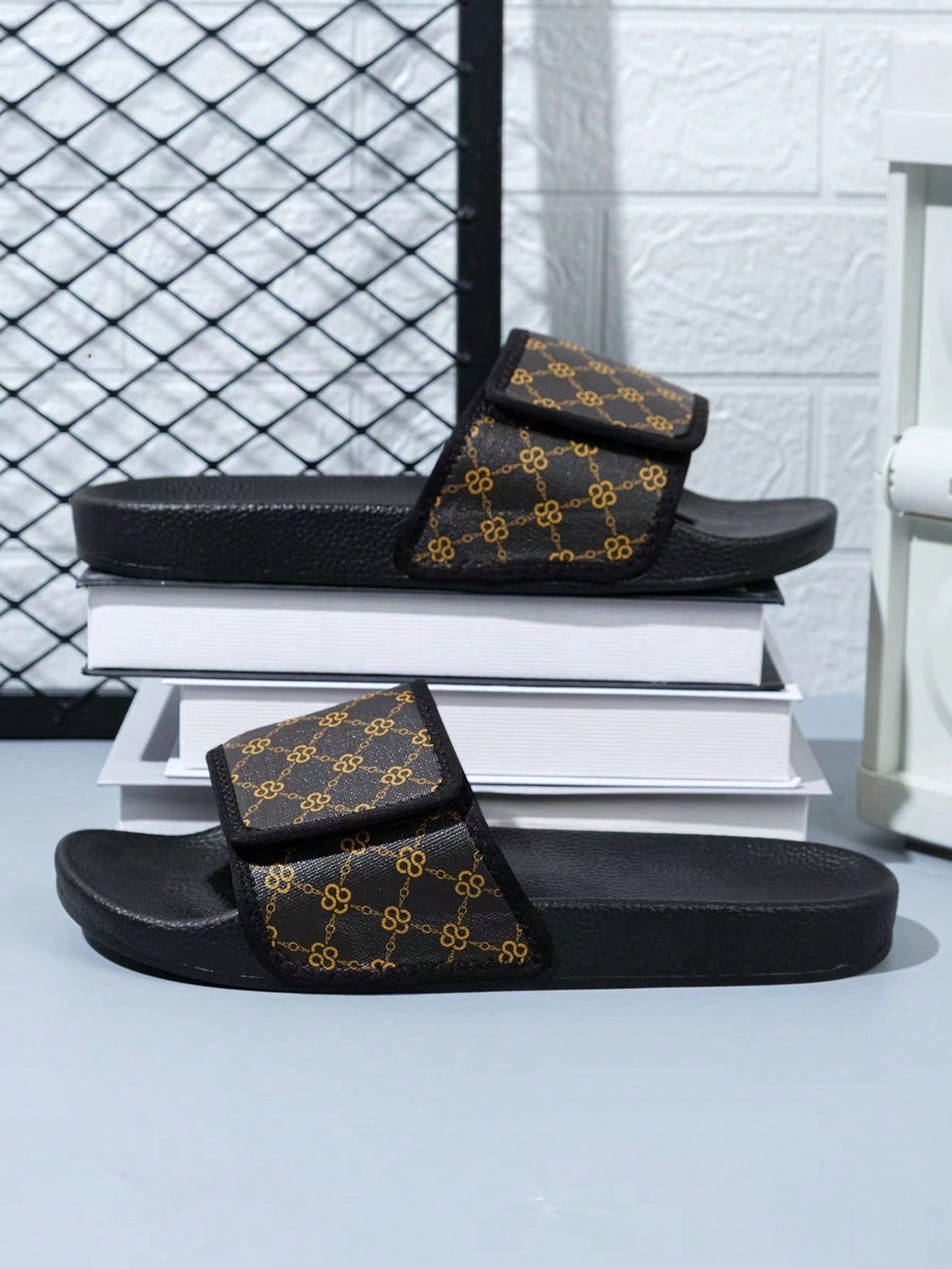 Chinelo Masculino Casual Estampado Antiderrapante Confortável Chinelo Masculino Casual Estampado Antiderrapante